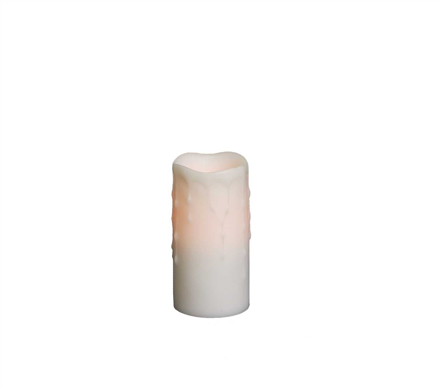 LED Wax Dripping Pillar Candle (Set of 4) 3