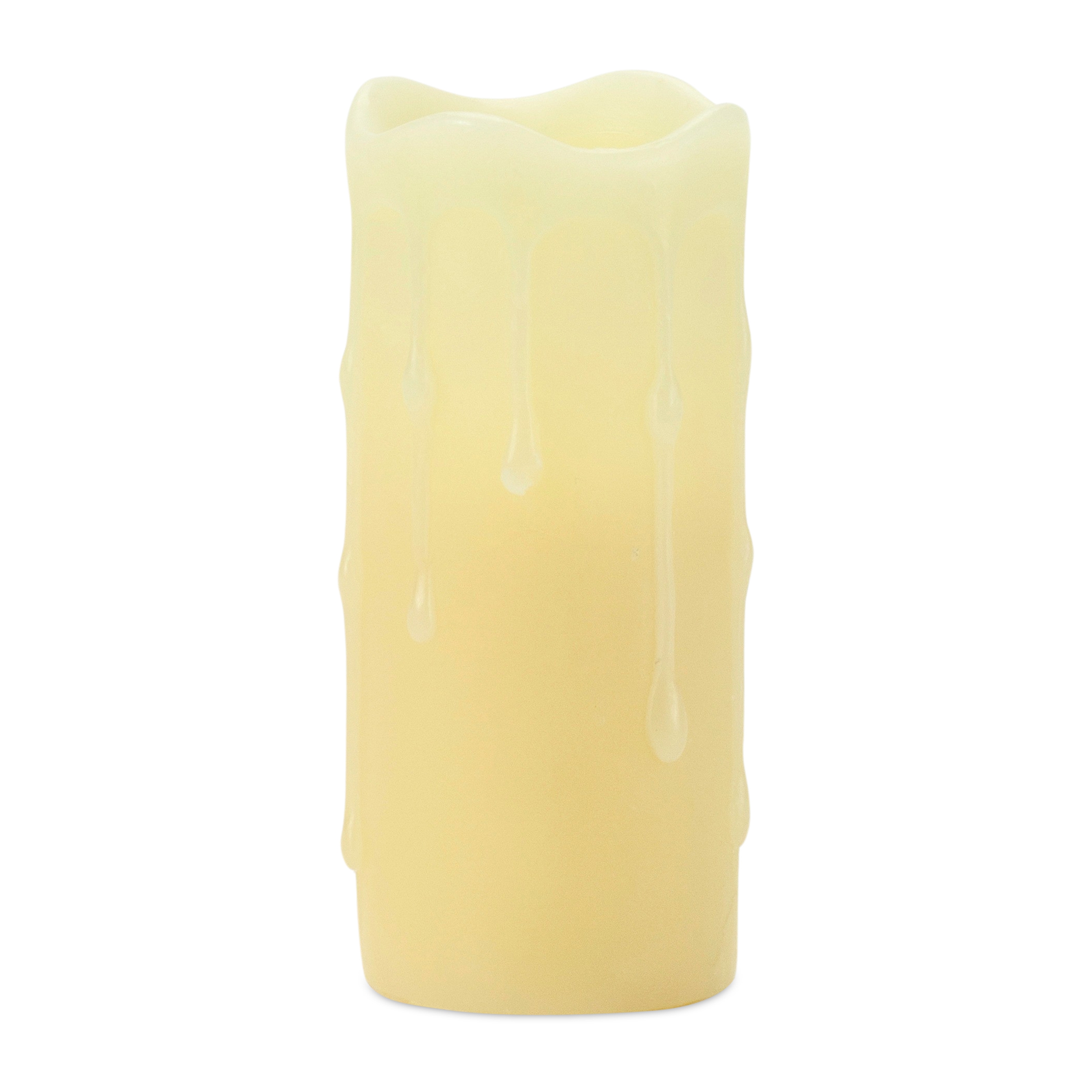 LED Wax Dripping Pillar Candle (Set of 6) 1.75