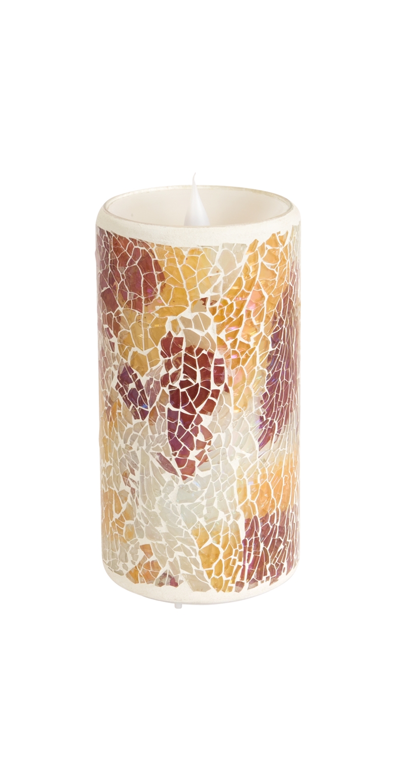 Simplux LED Mosaic Candle w/ Moving Flame (Set of 2) 3