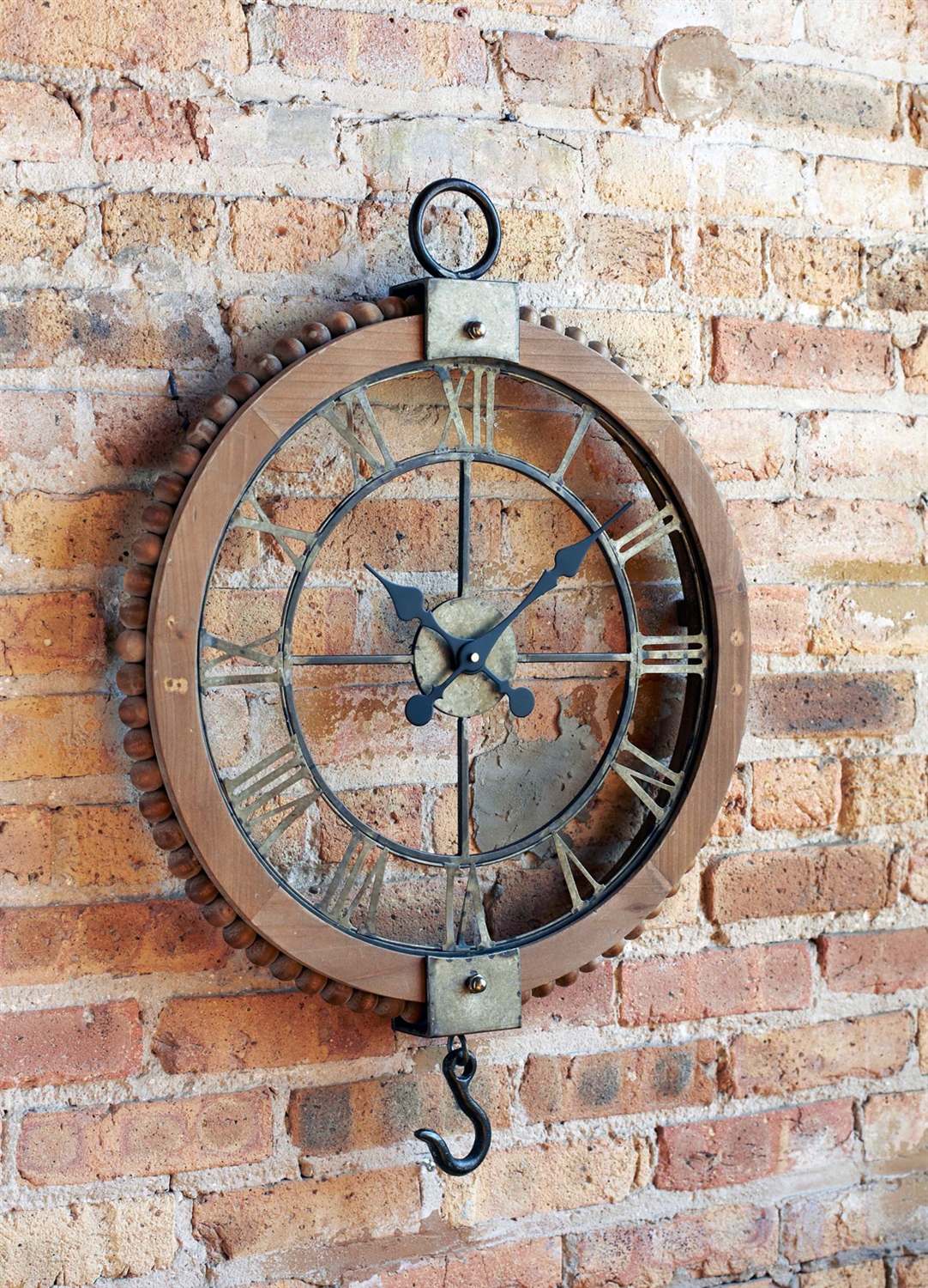 Open Wall Clock w/Hook 21.75
