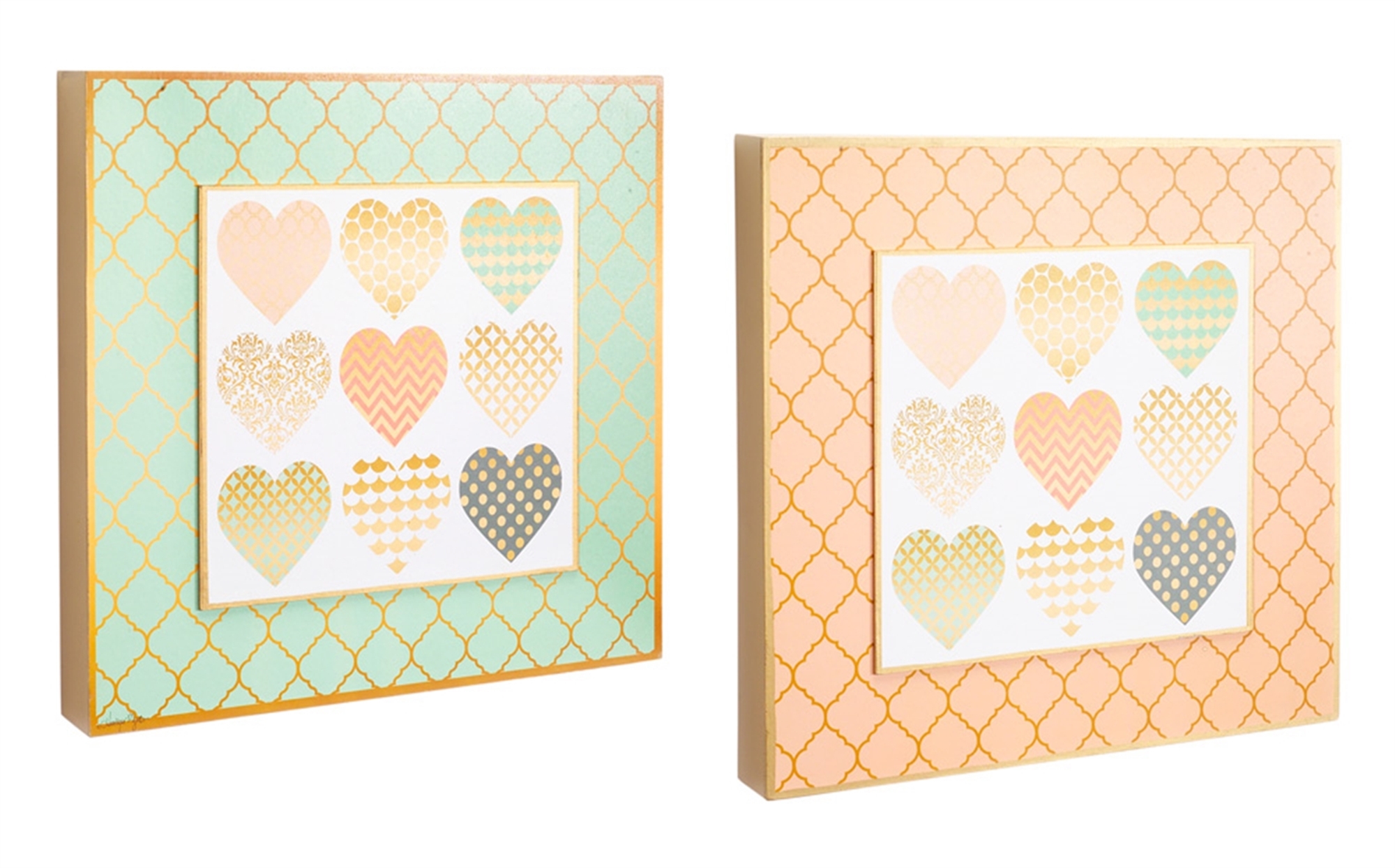 Heart Design Wall Plaques (Set of 2) 16
