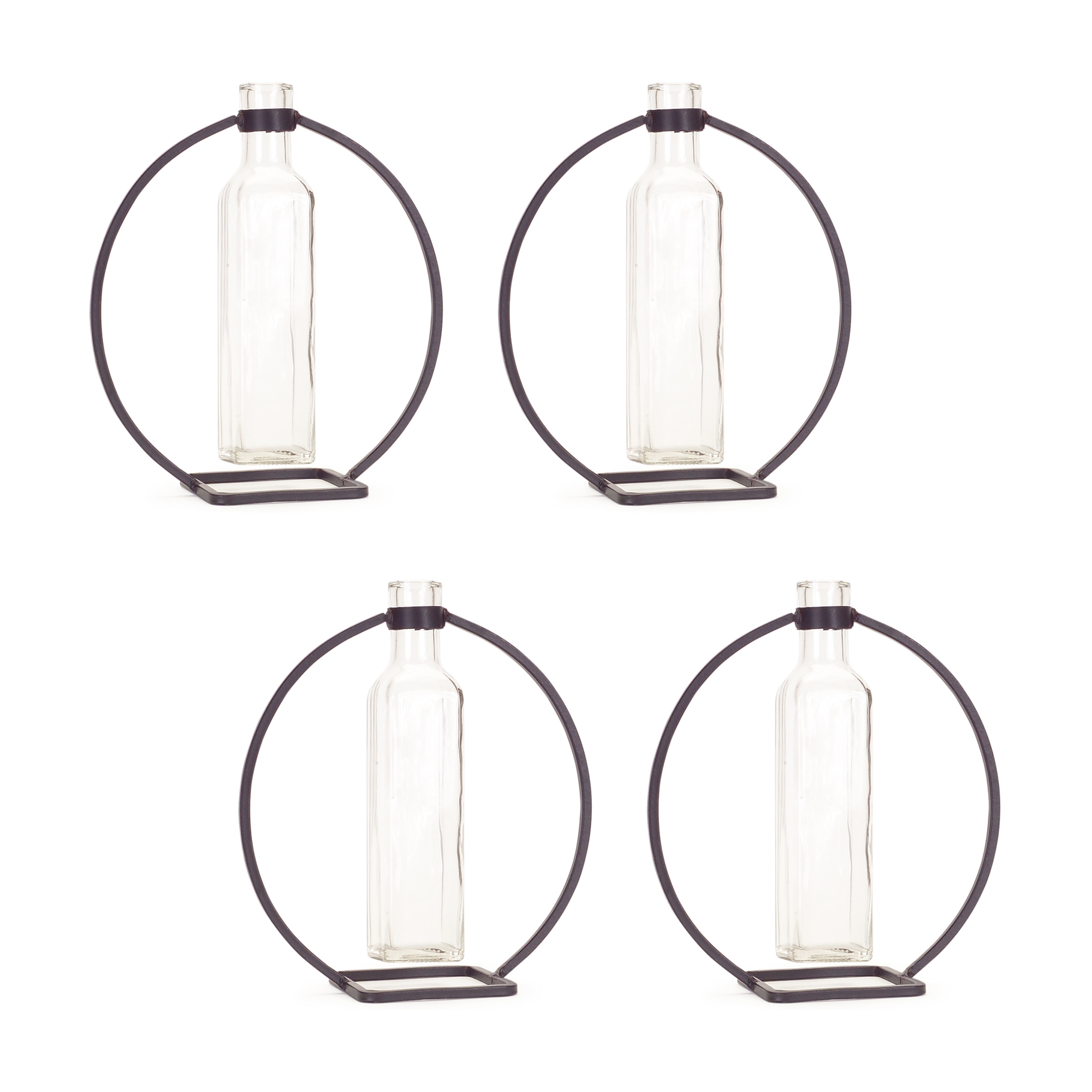 Hanging Vase in Circle Stand (Set of 4)  9