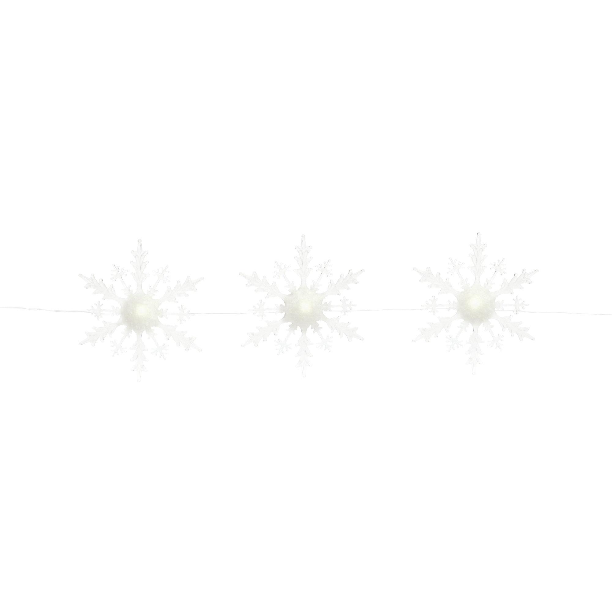 3 Lighted Snowflake Strand 18
