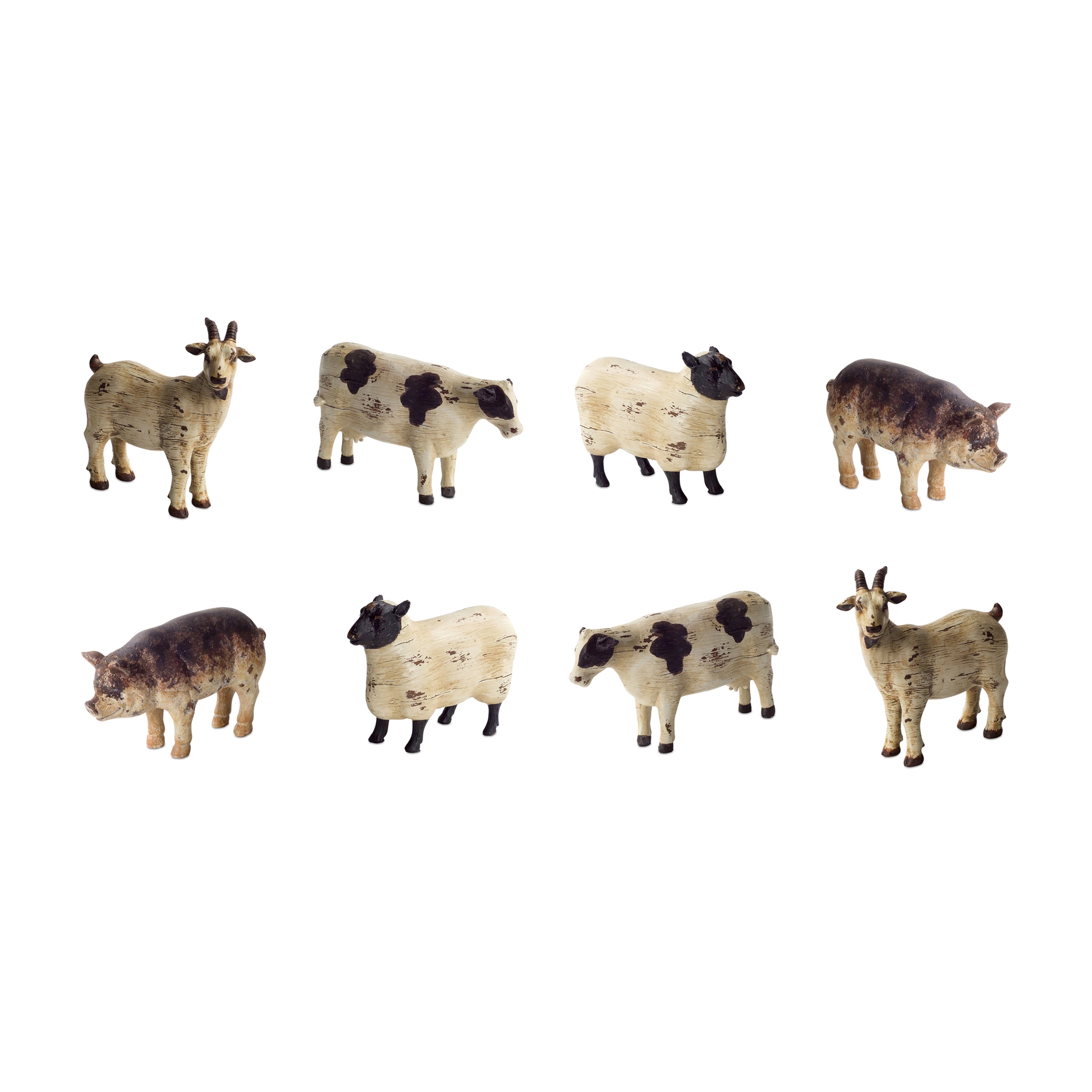 Sheep/Pig/Cow/Goat (Set of 8)