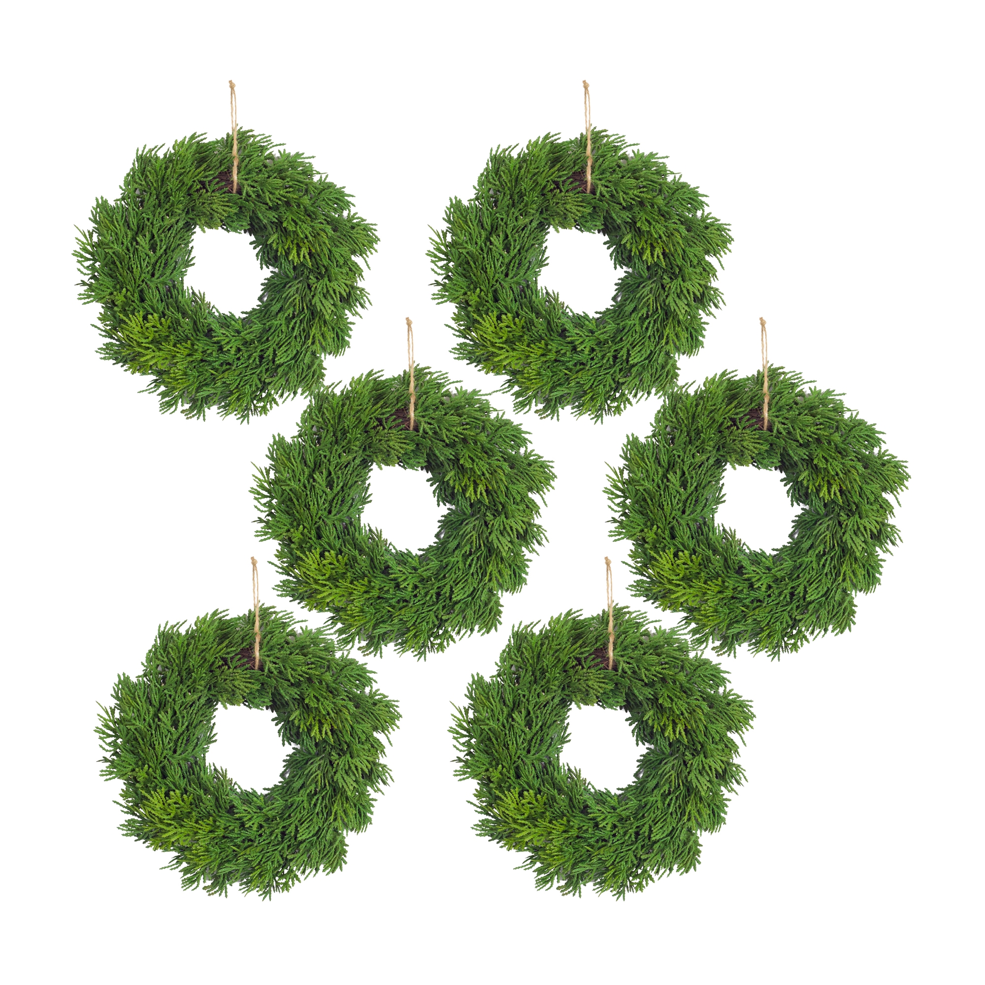 Pine Wreath (Set of 6) 11.5