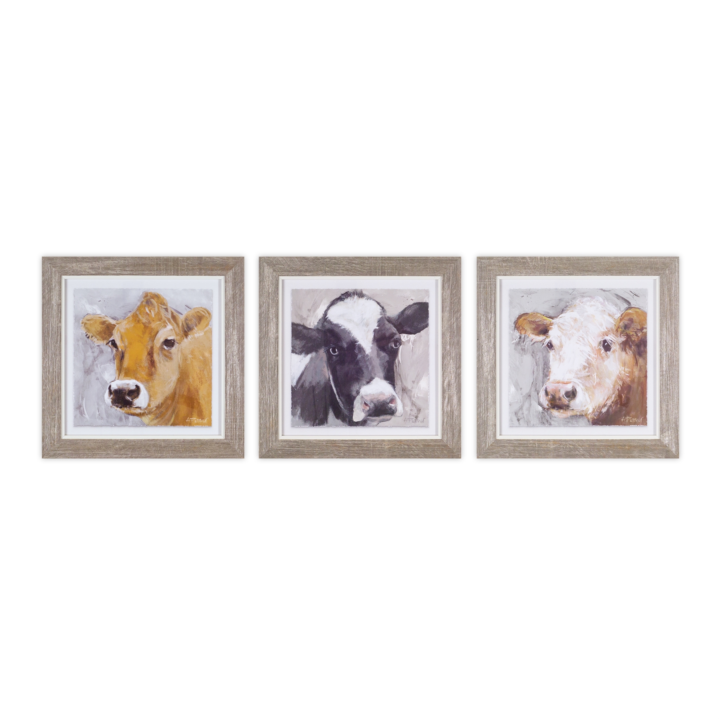 Framed Cow Print (Set of 3) 10
