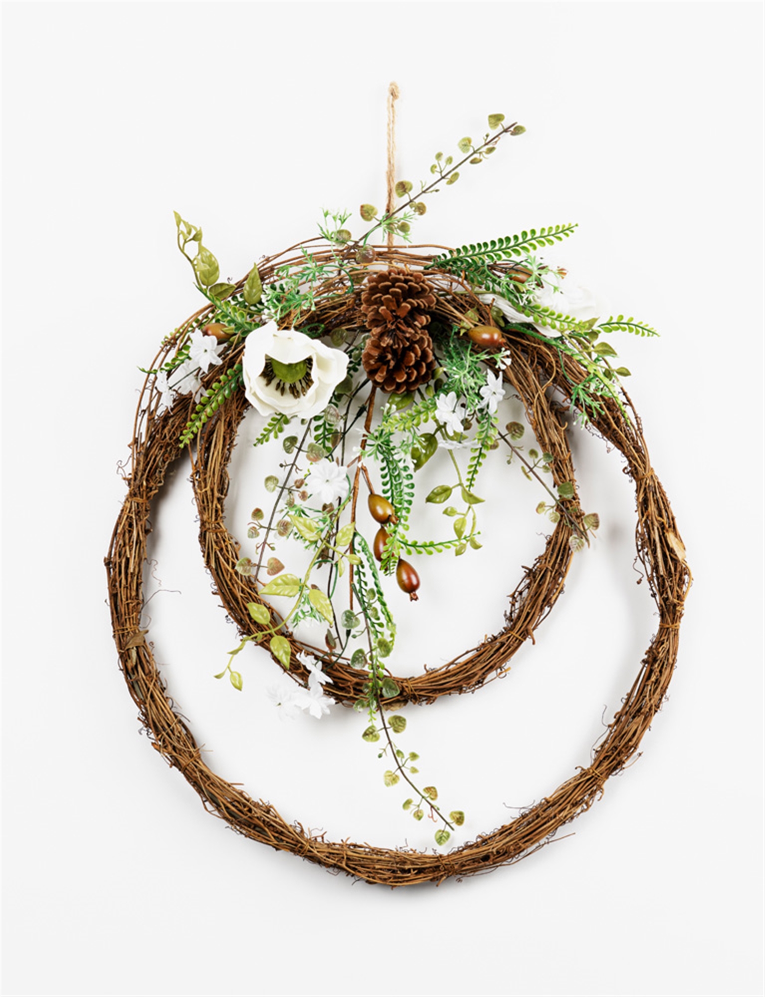 Magnolia Rattan Double Wreath (Set of 2) 19