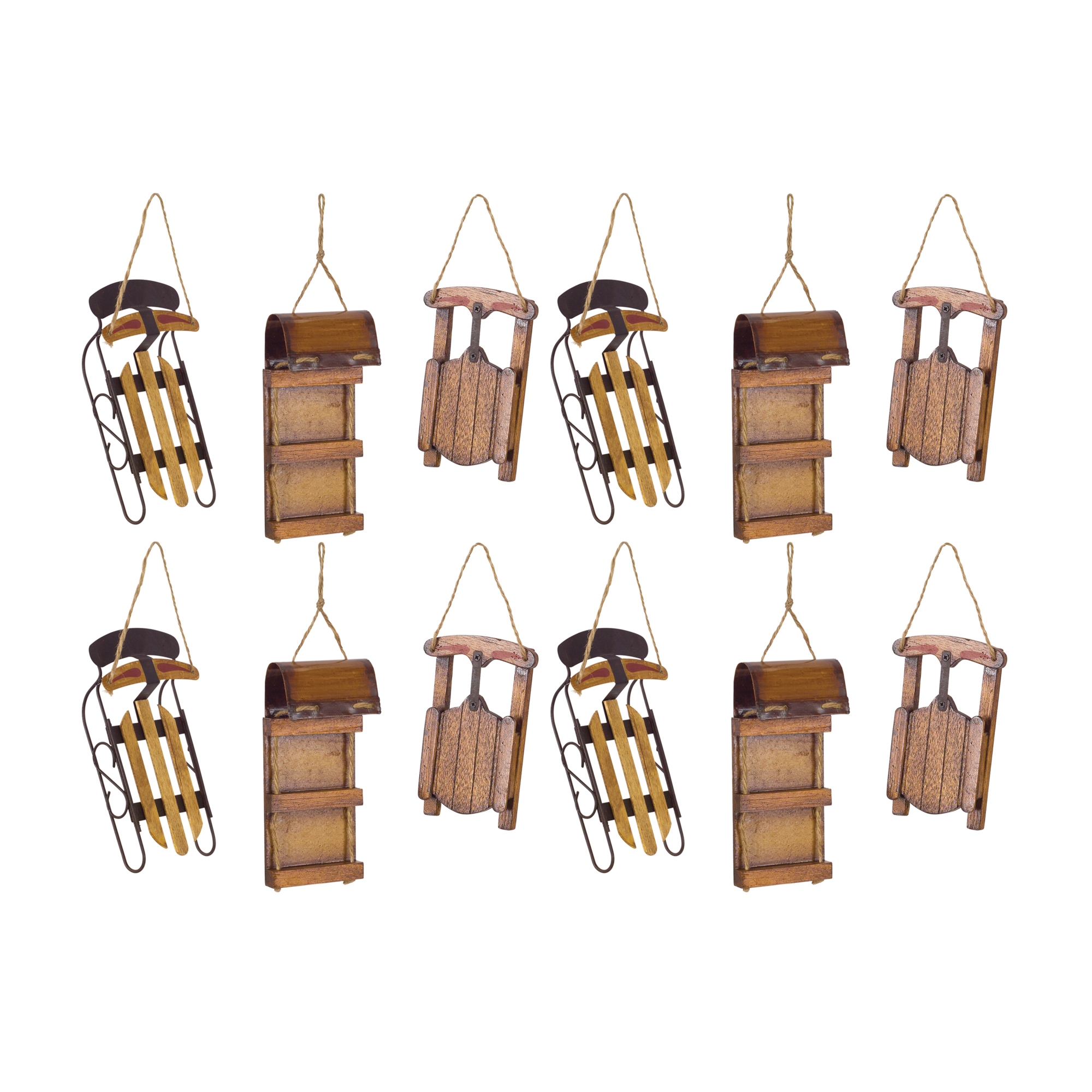 Sled Ornament (Set of 12) 5.75