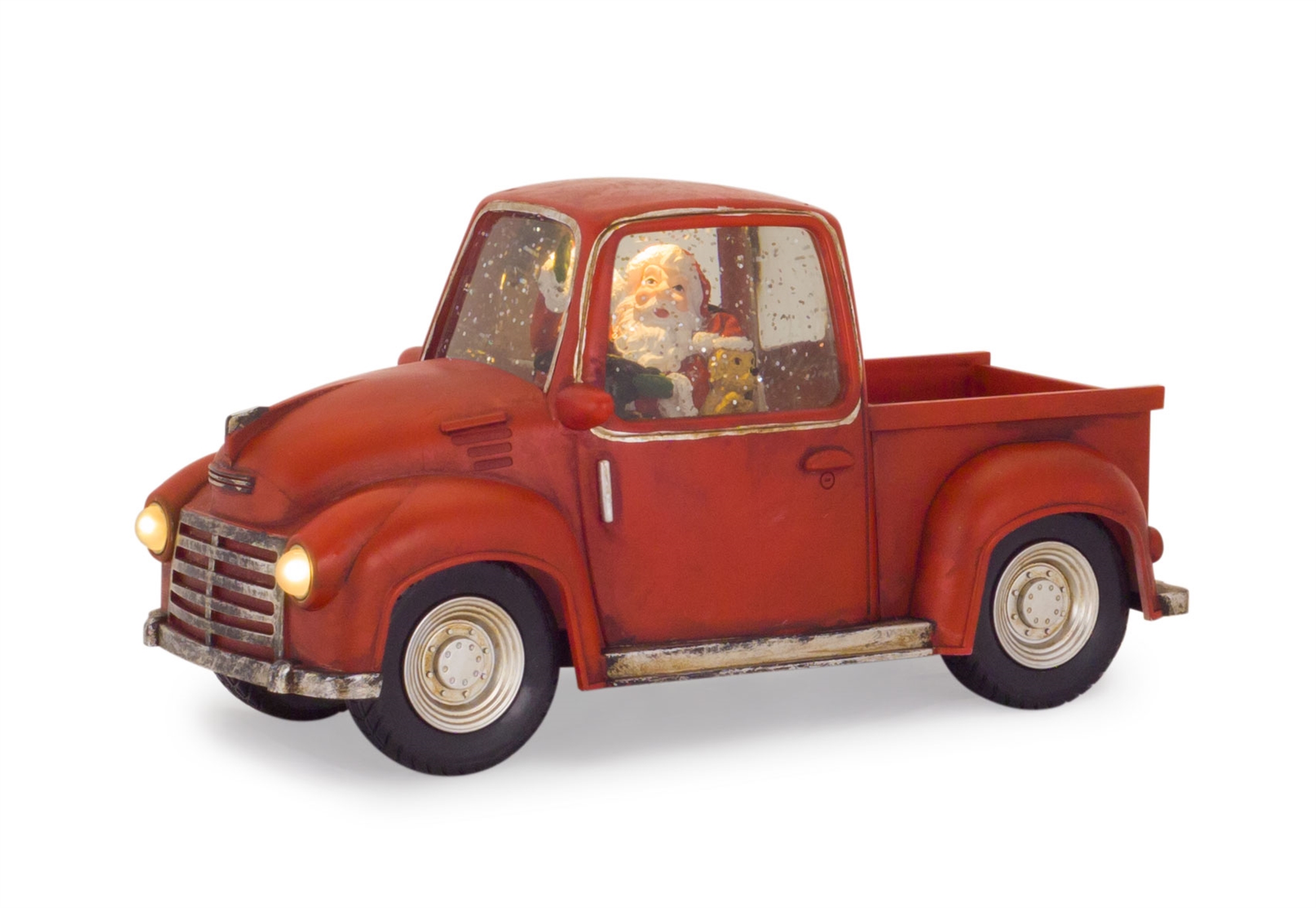 Truck Snow Globe w/ Santa with Timer 11.25
