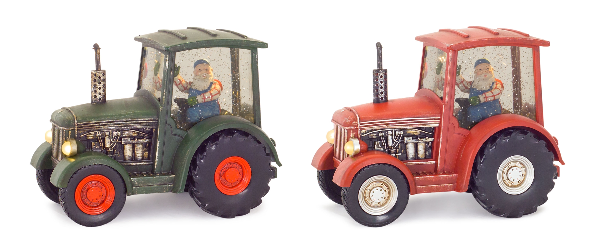 Tractor Snow Globe w/Timer (Set of 2) 8.75