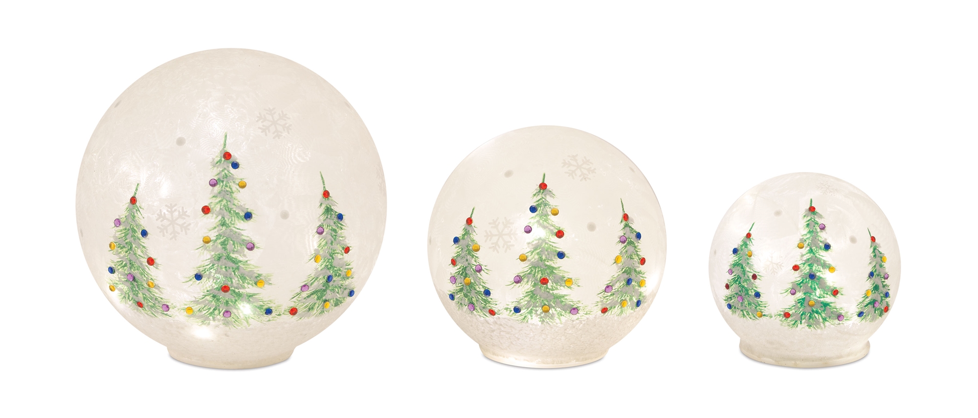Christmas Tree Globe/Timer (Set of 3) 4.25