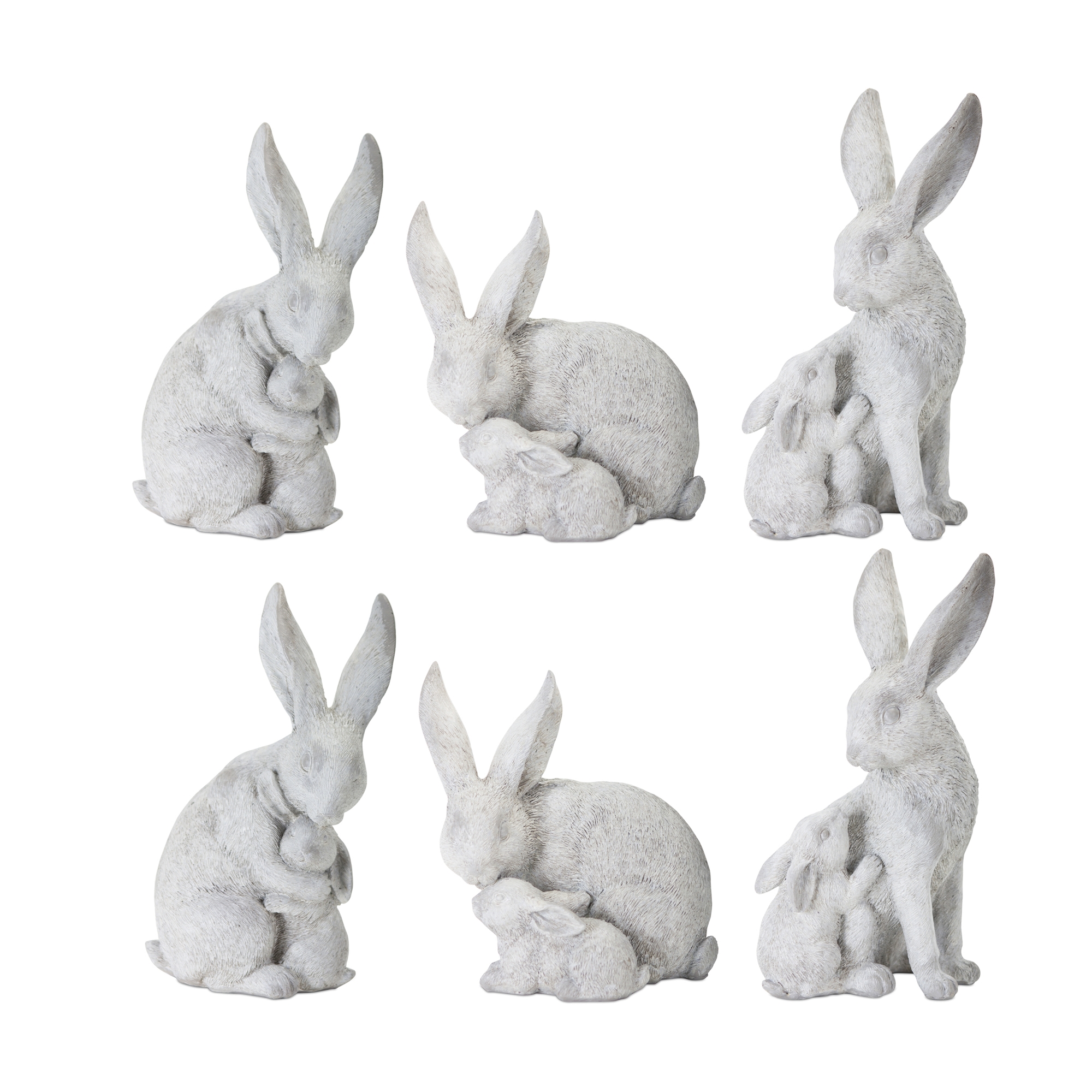 Rabbit With Bunny (Set of 6) 4.5
