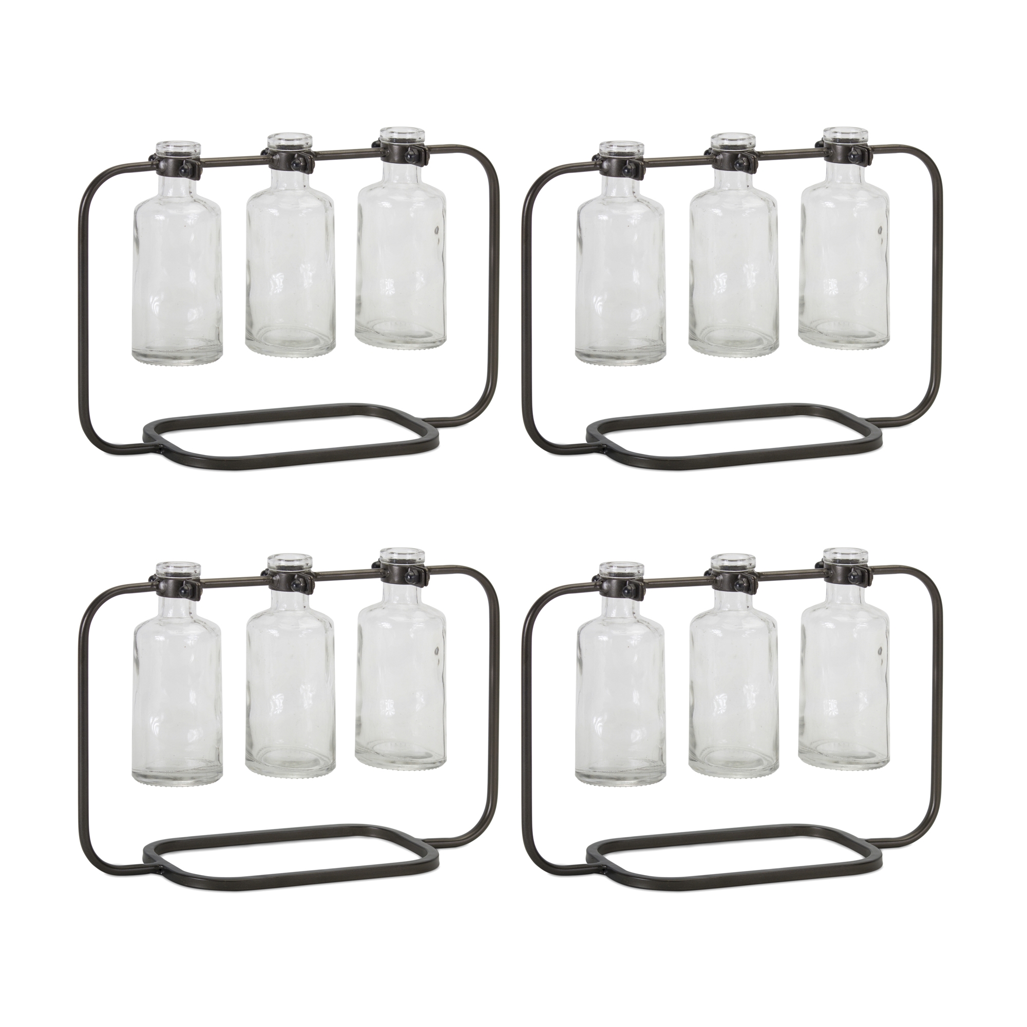 Vase In Holder (Set of 4) 10.25