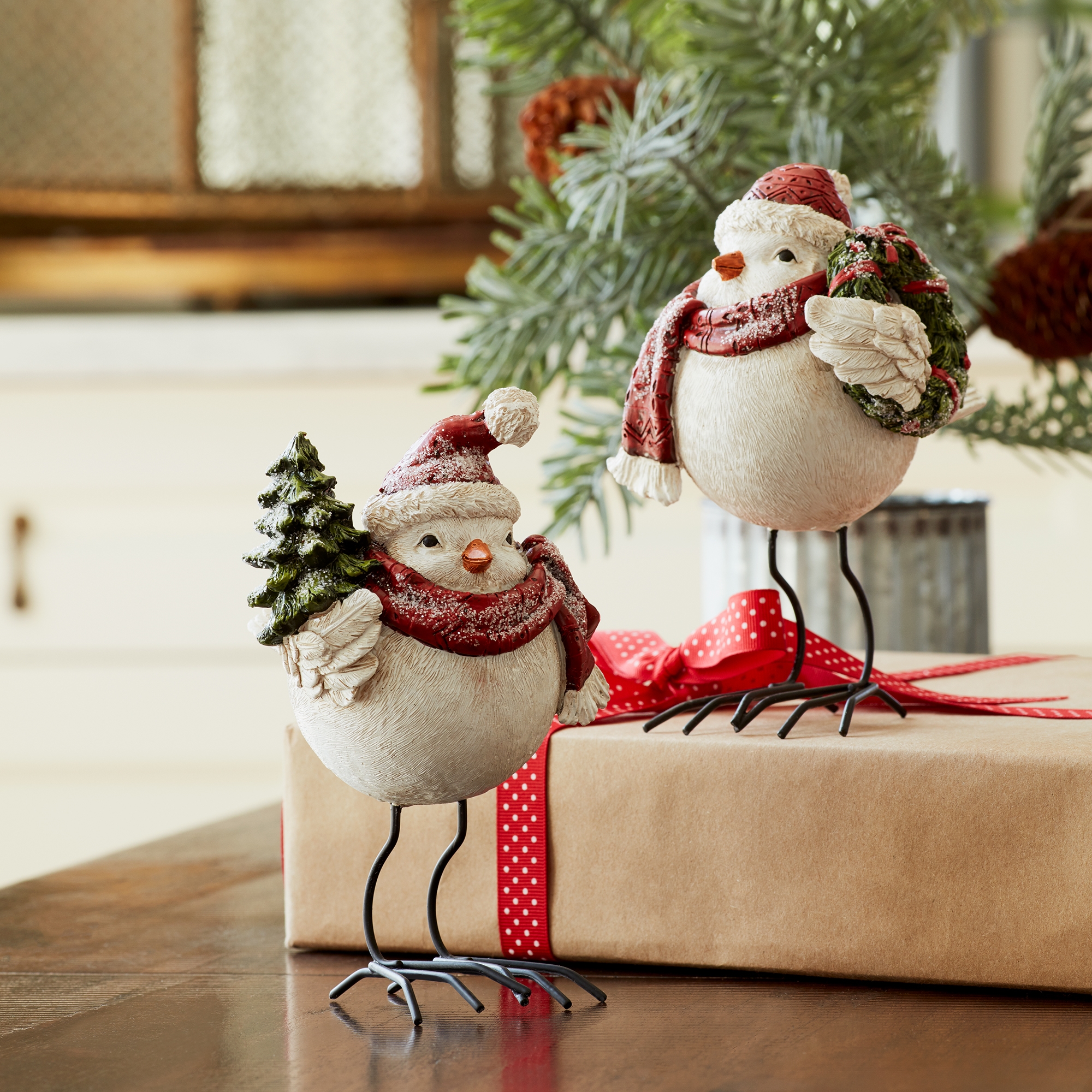 Bird w/Santa Hat (Set of 4) 6