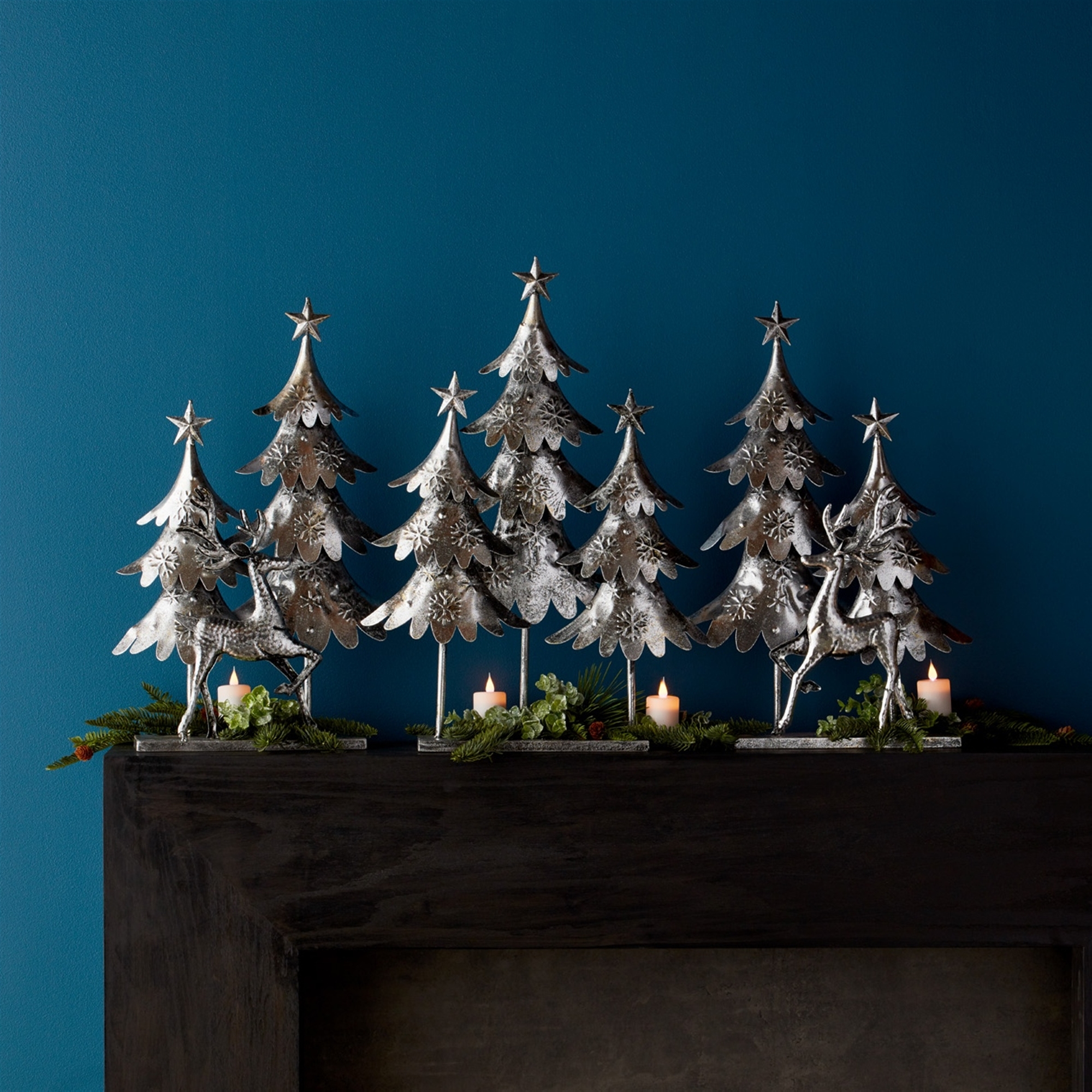 Tree and Deer (Set of 3) 15.5