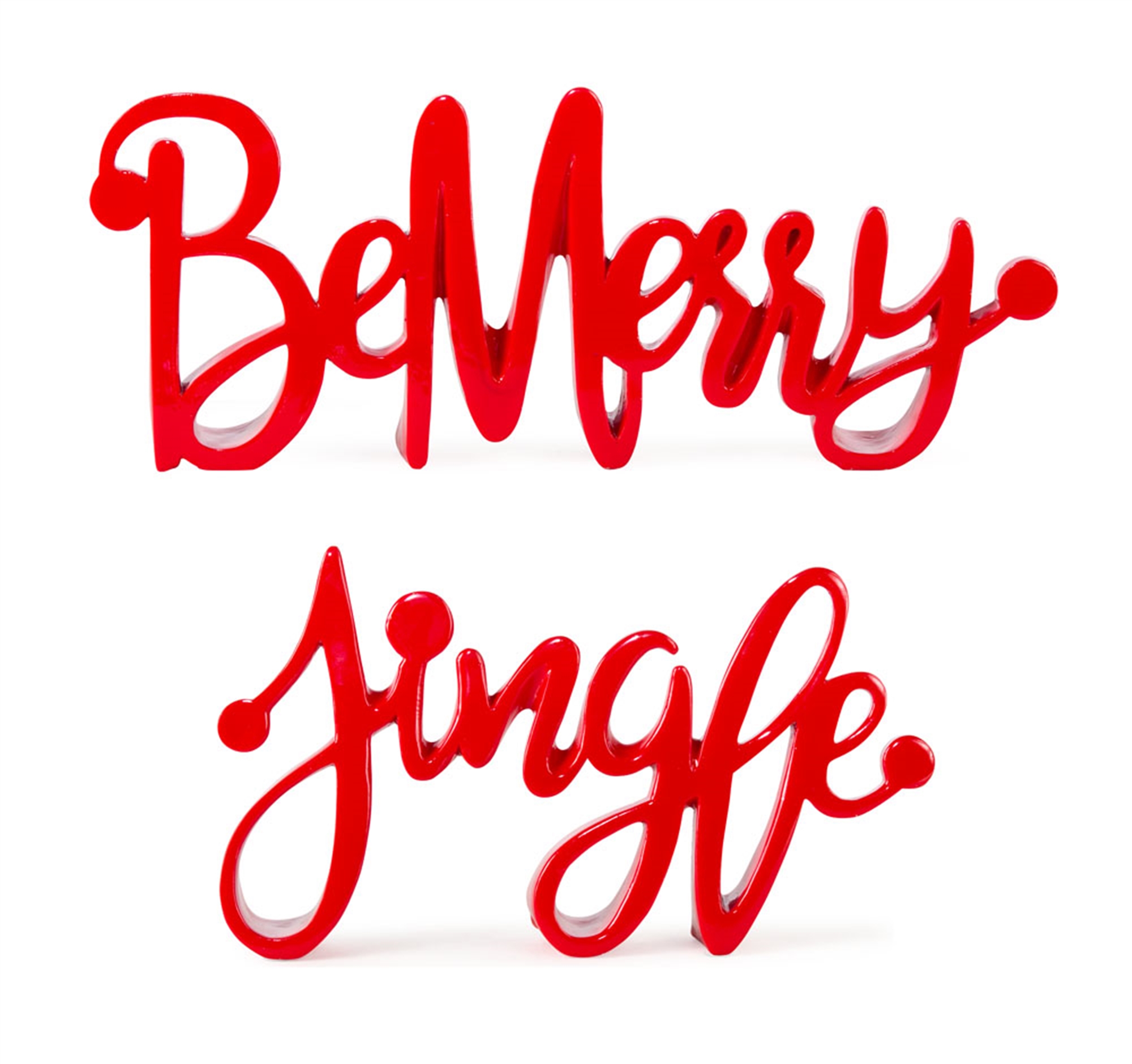 Be Merry and Jingle Sign (Set of 4) 9.5