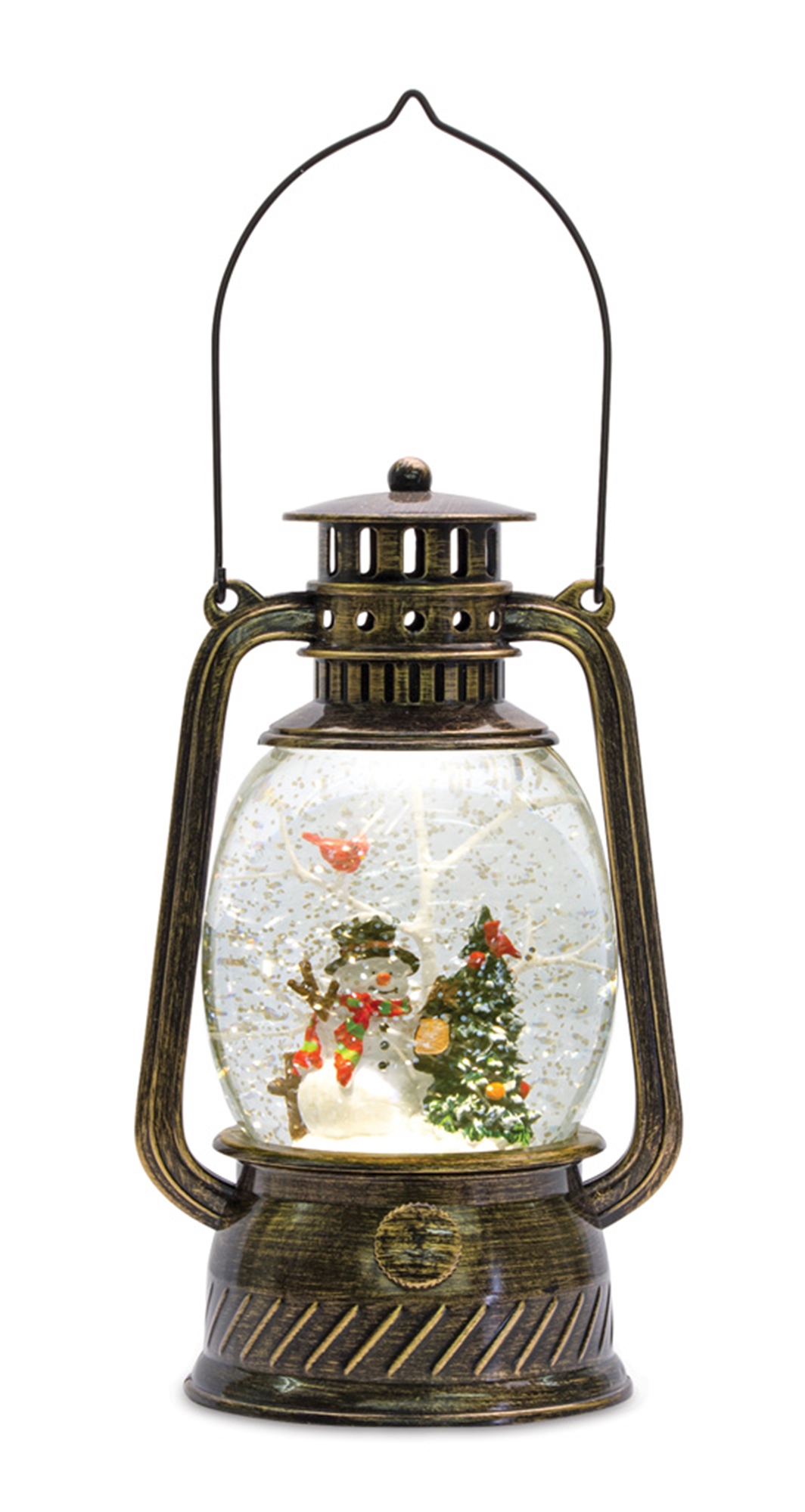 Snow Globe Lantern w/Snowman 11
