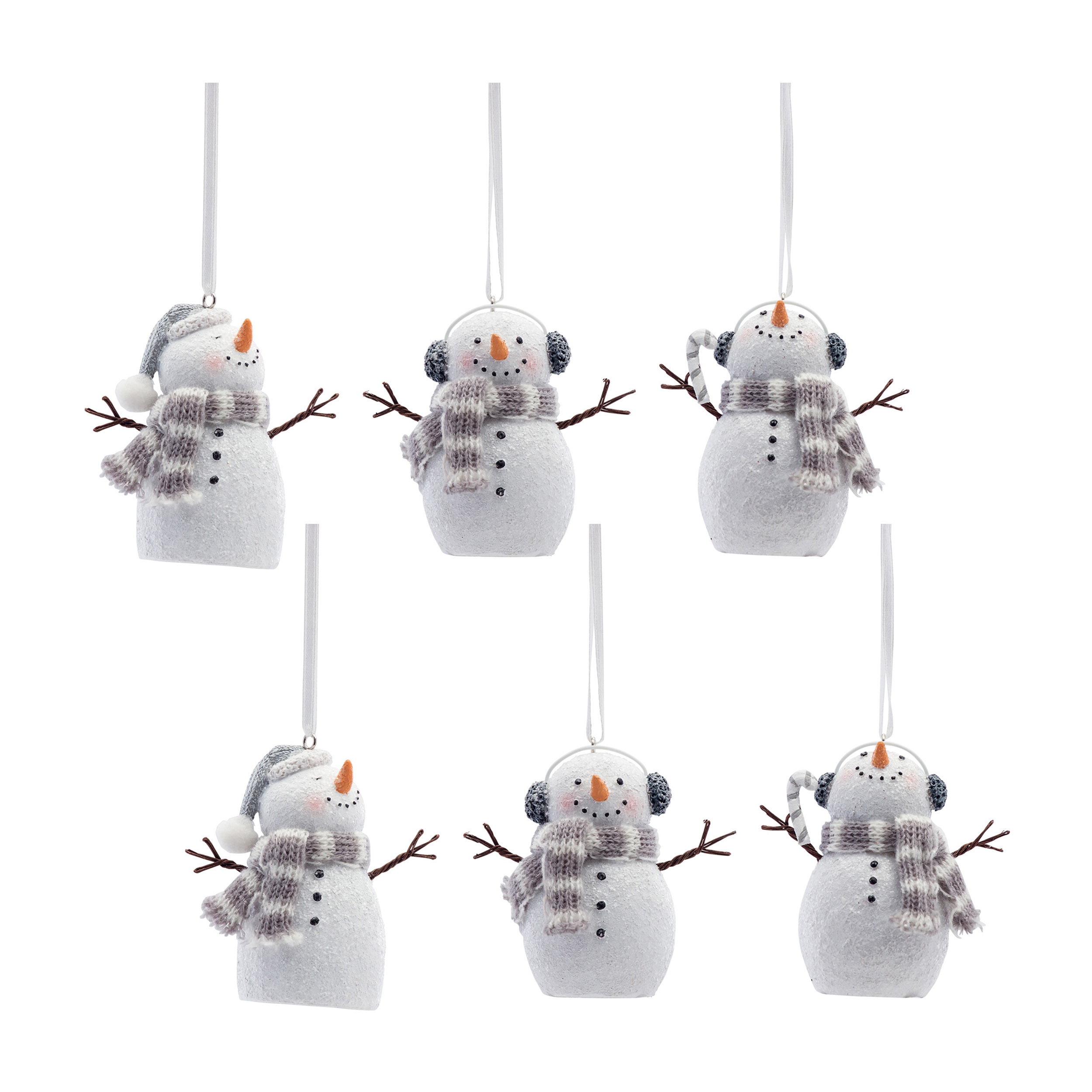 Snowman Ornament (Set of 6) 6.5