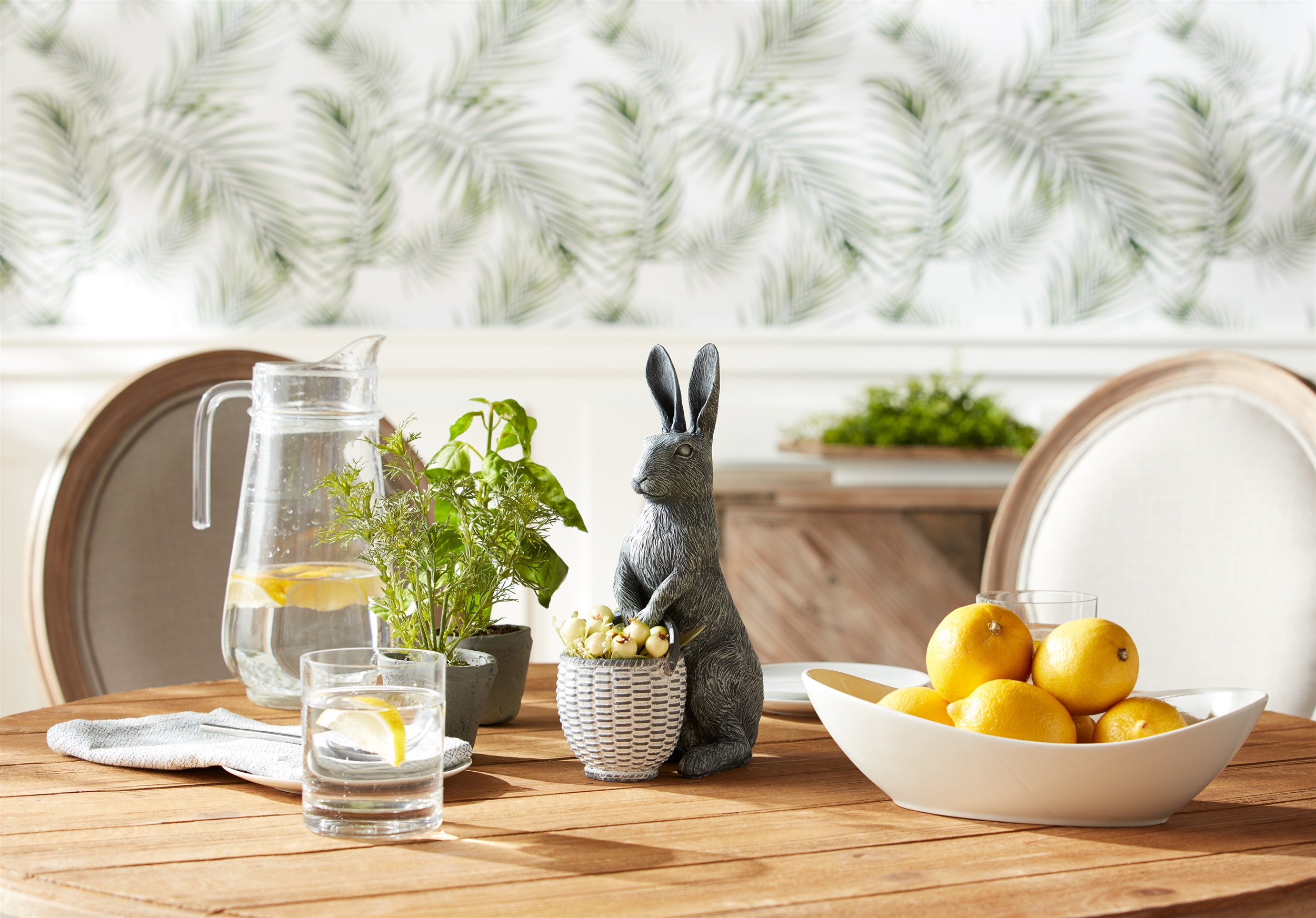 Standing Rabbit with Basket 6.75