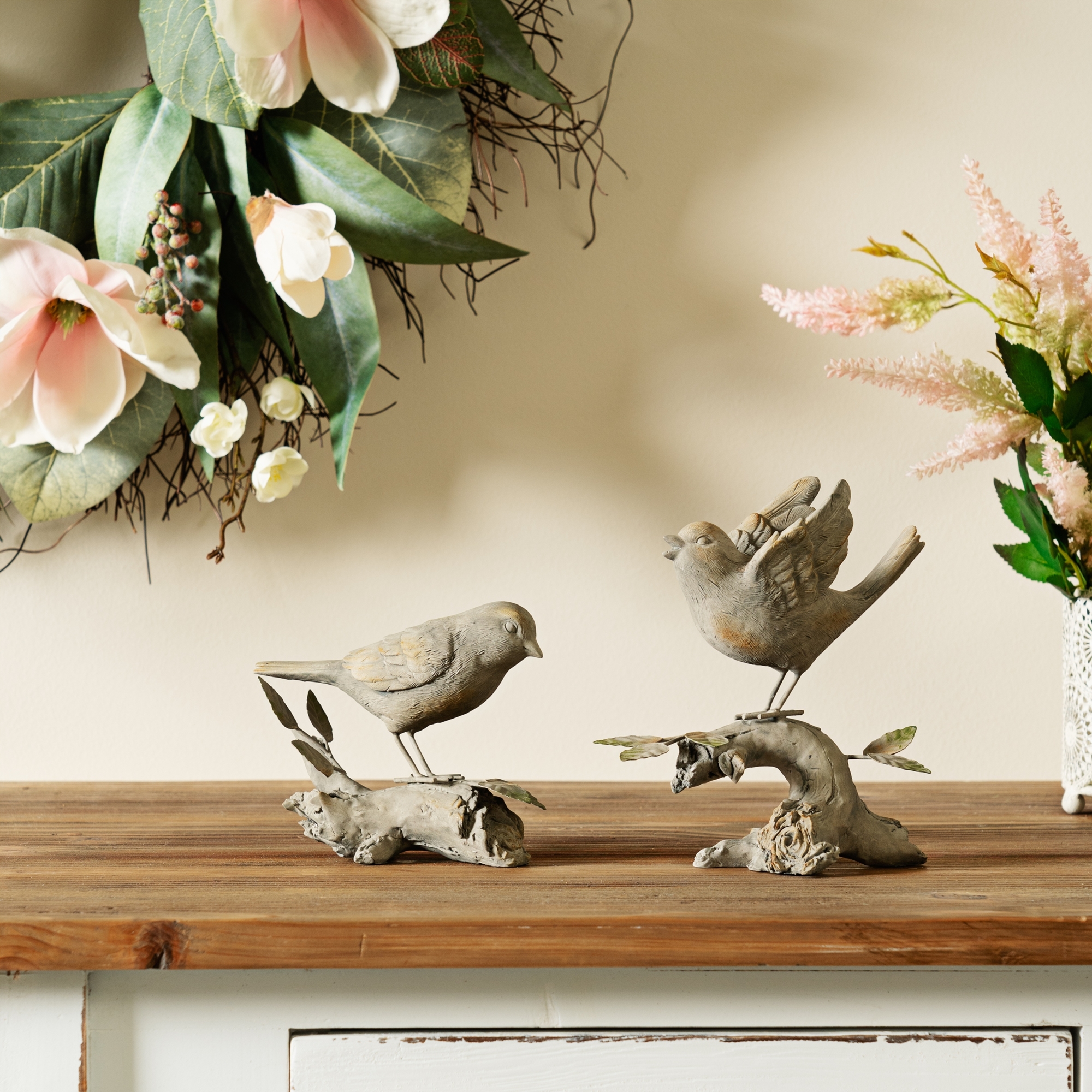 Bird on Branch (Set of 2) 6.5