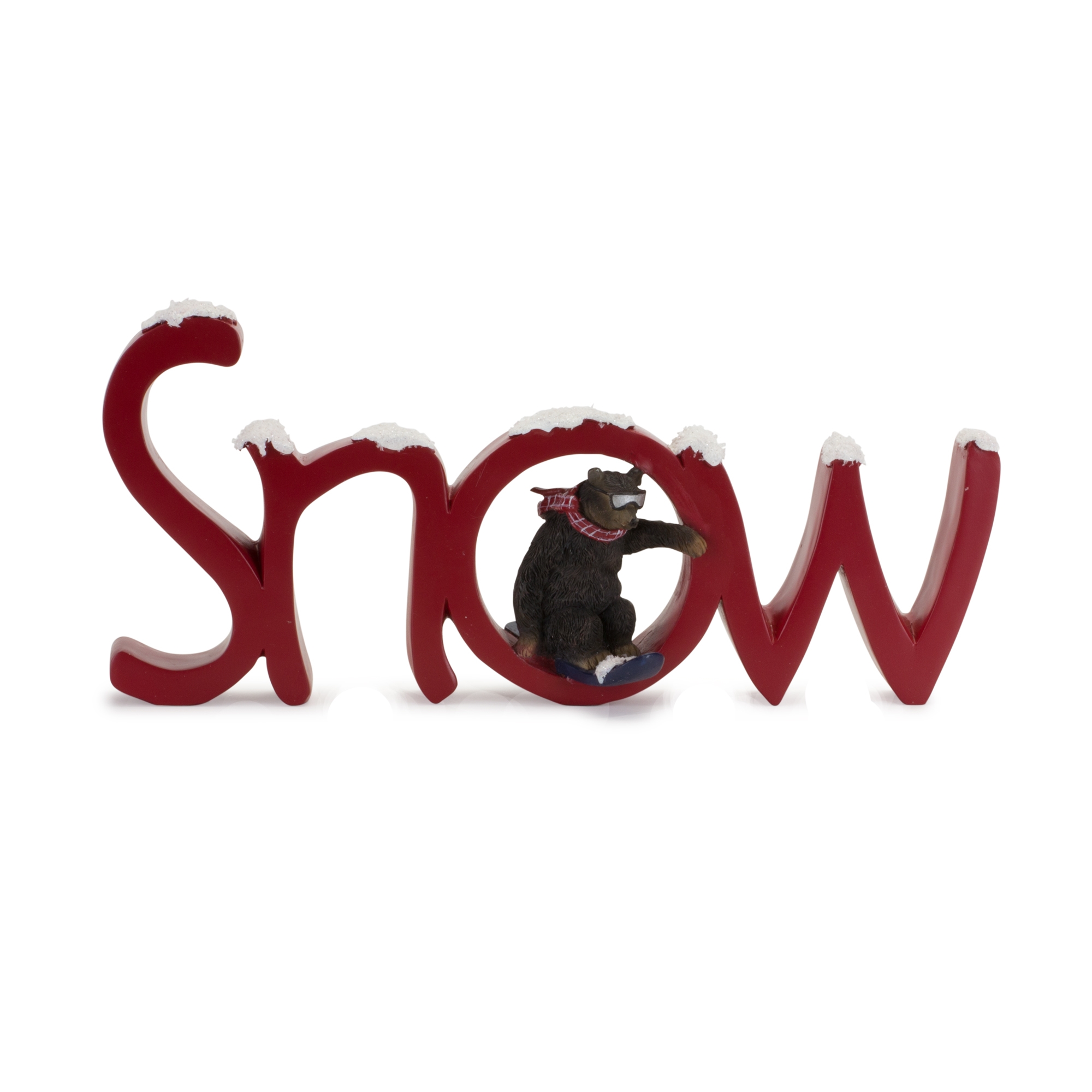 Bear Ski and Snow Sign (Set of 2) 8.25