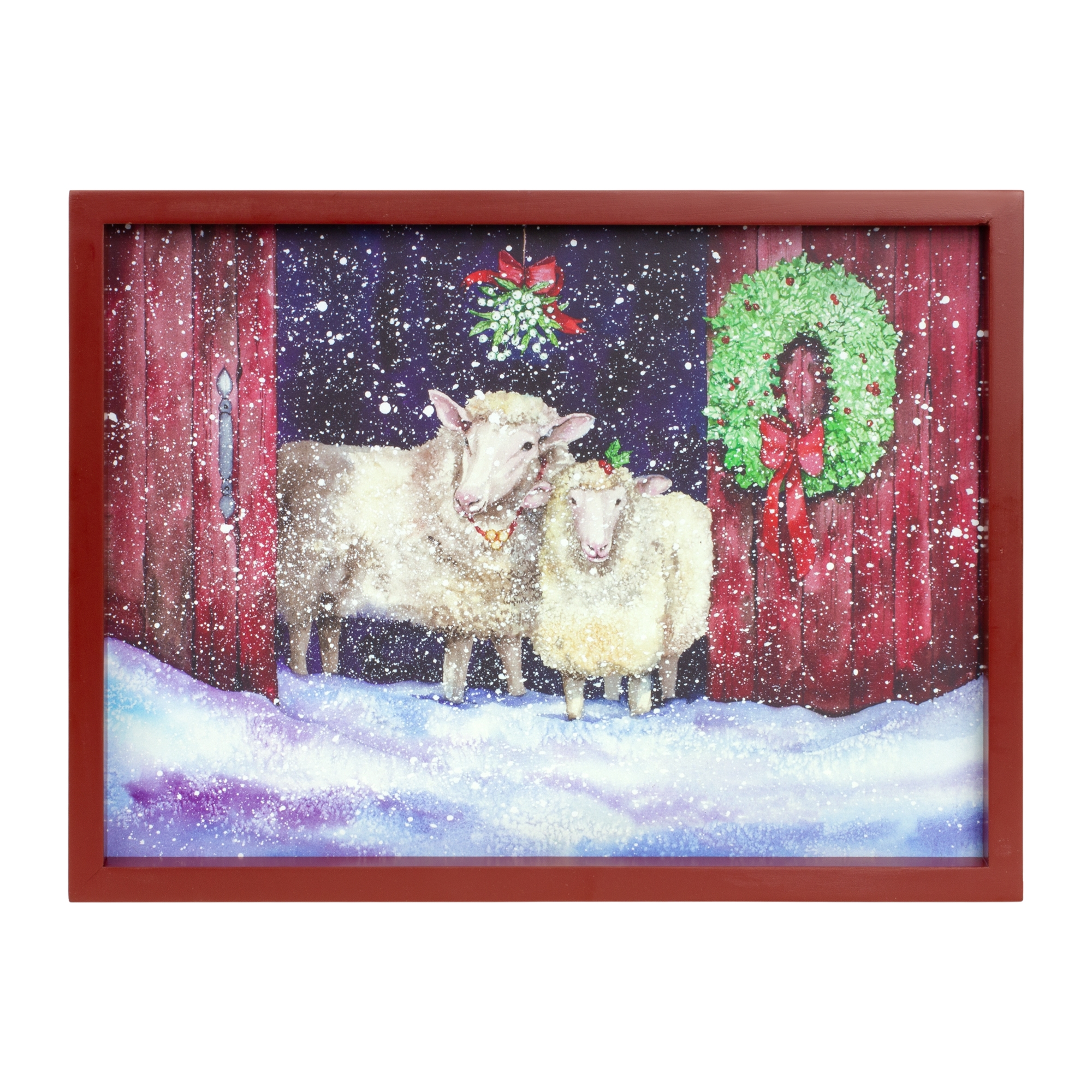 Barn and Sheep Frame 15.75