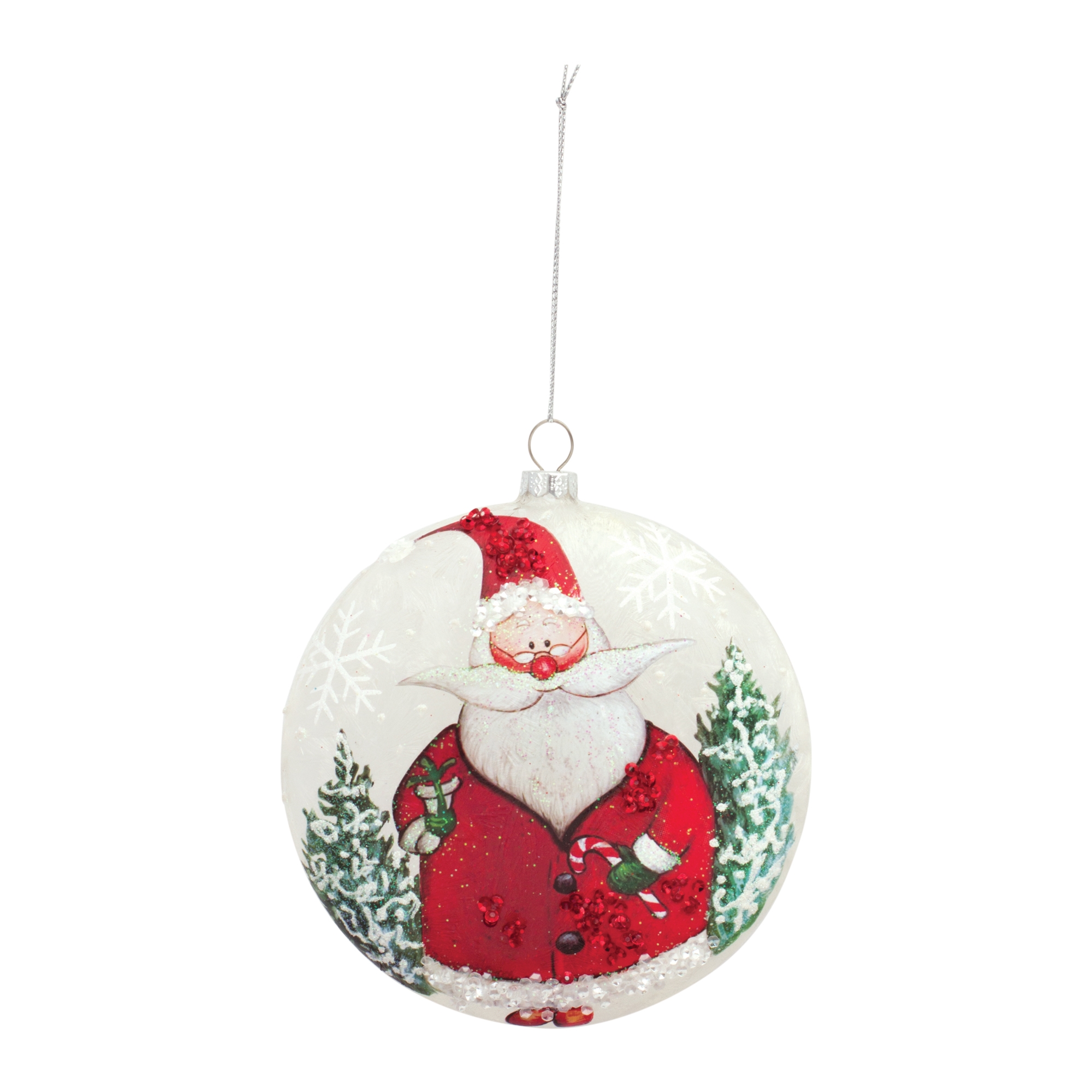 Santa Disc Ornament (Set of 6) 5