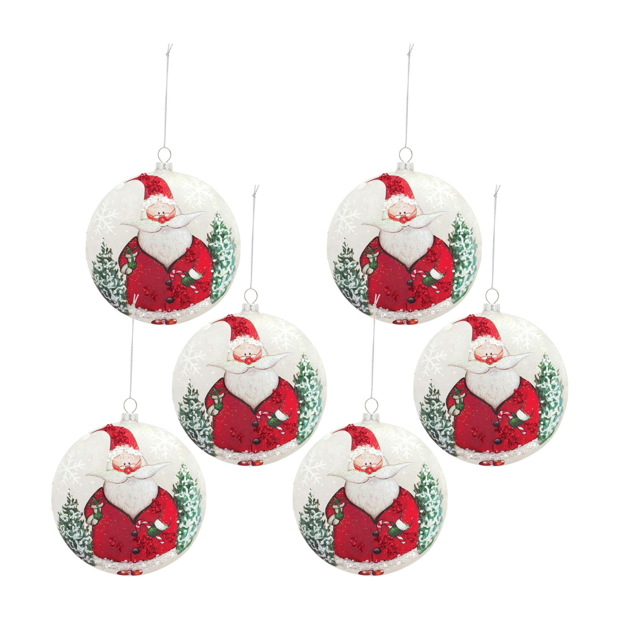Santa Disc Ornament (Set of 6) 5