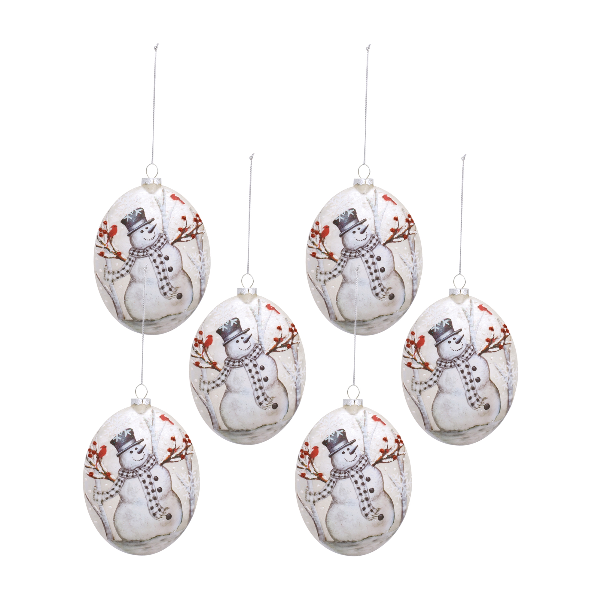 Snowman Disc Ornament (Set of 6) 5