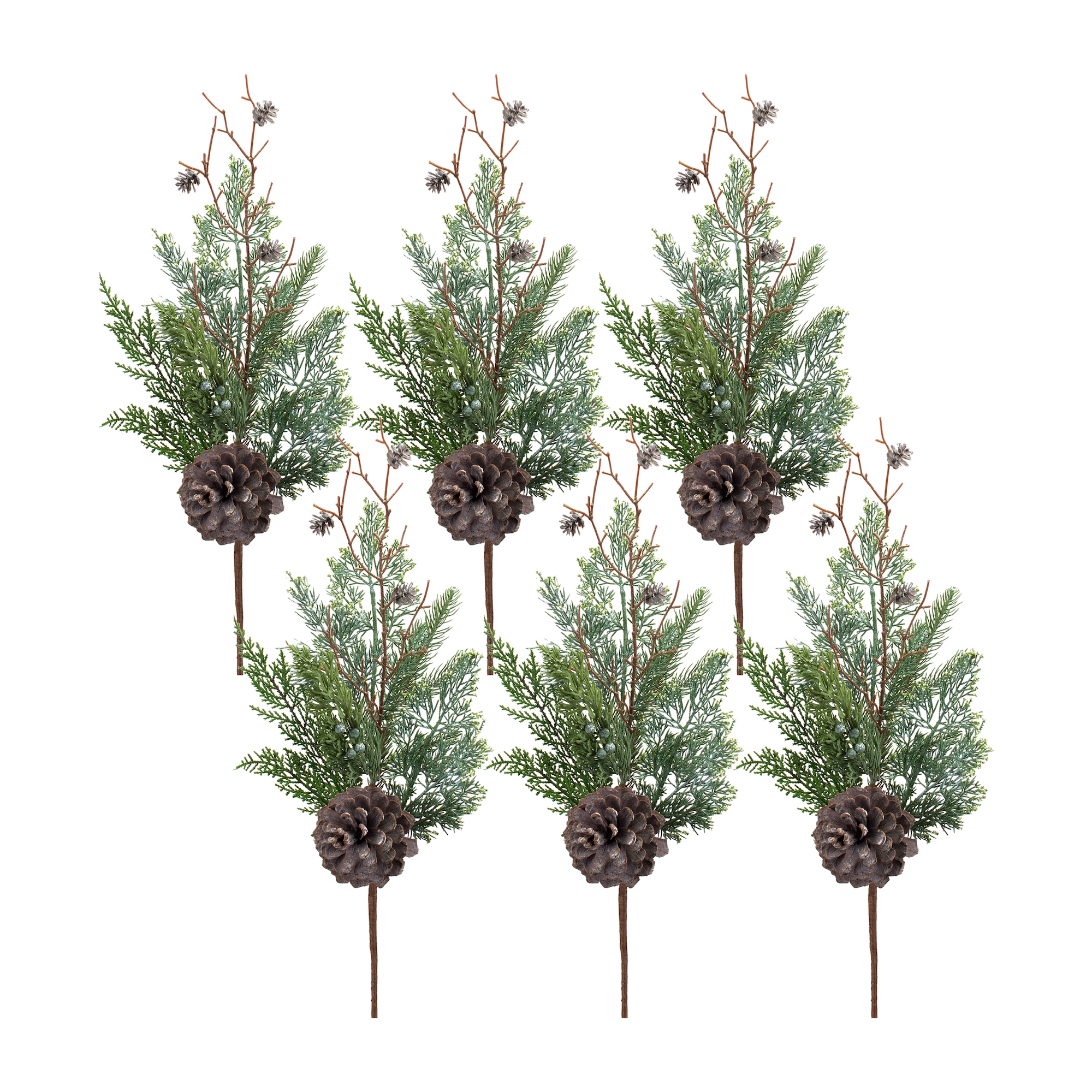 Juniper and Pine Spray (Set of 6) 24.5