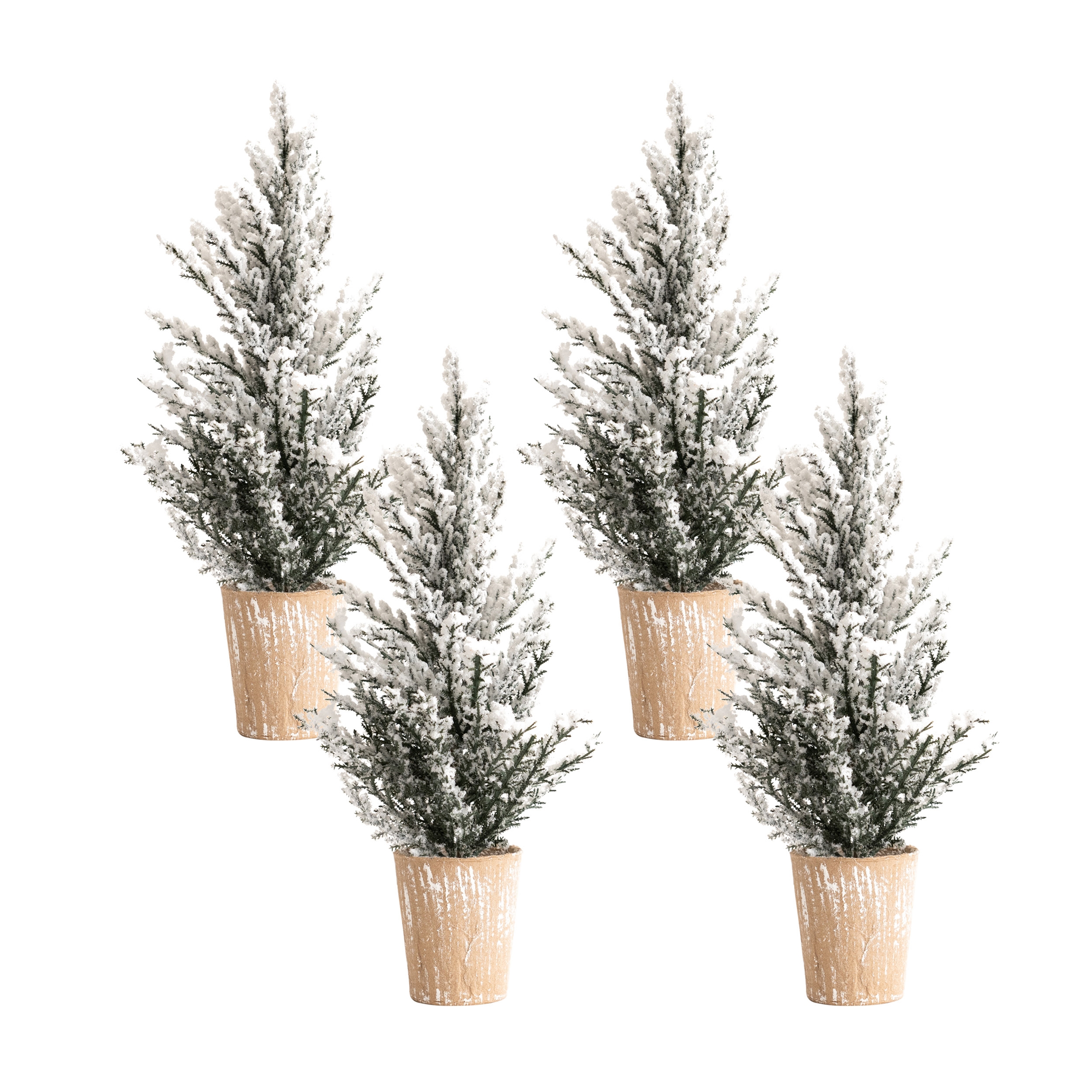 Potted Snowy Pine Tree (Set of 4) 16