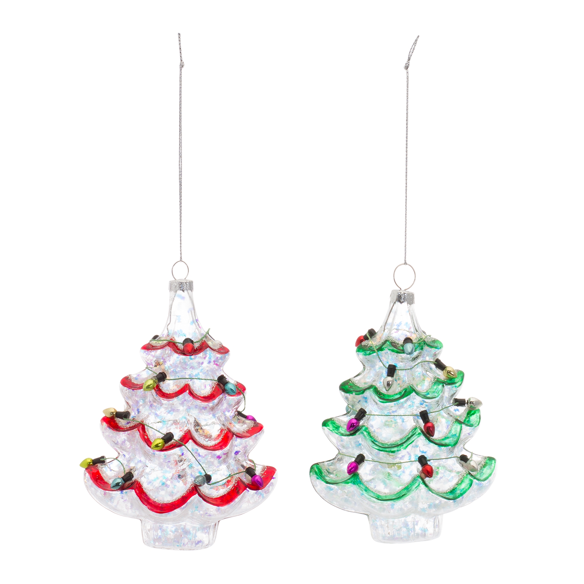 Tree w/Lights Ornament (Set of 12) 5.25