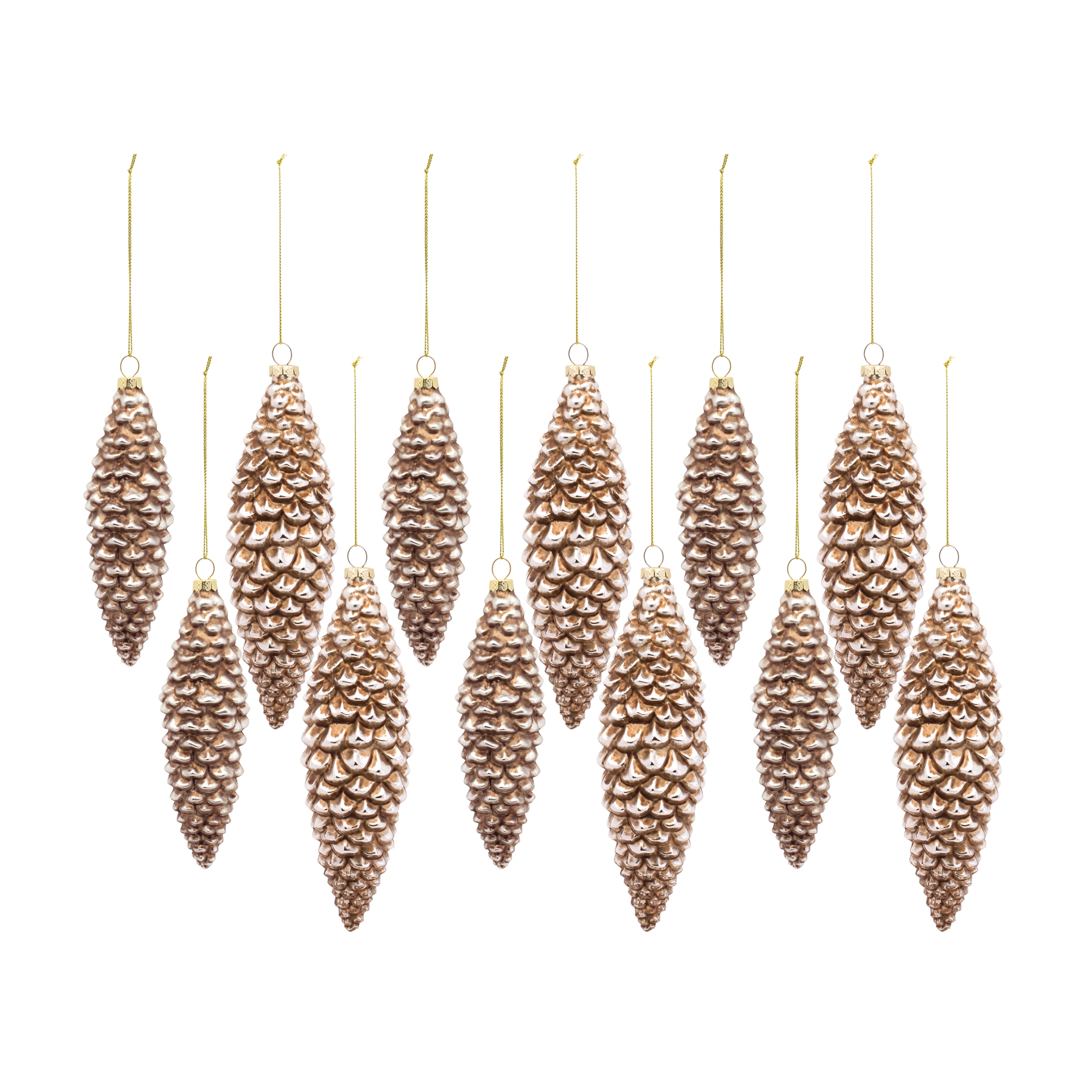 Pine Cone Ornament (Set of 12) 6.25