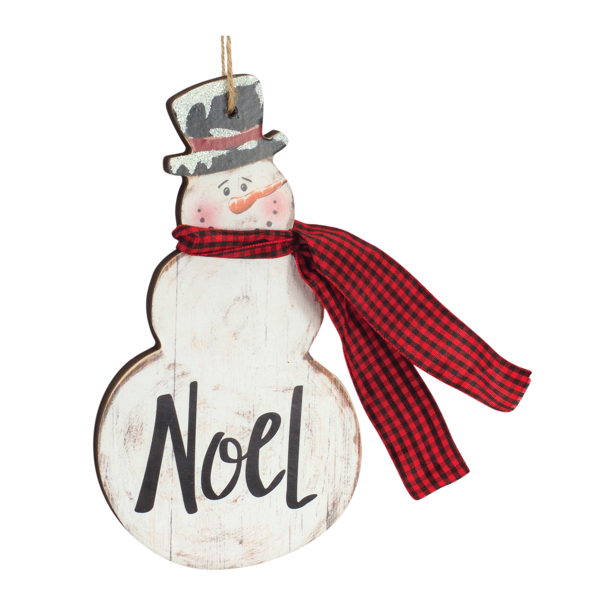 Joy and Noel Snowman Ornament (Set of 6) 7.25