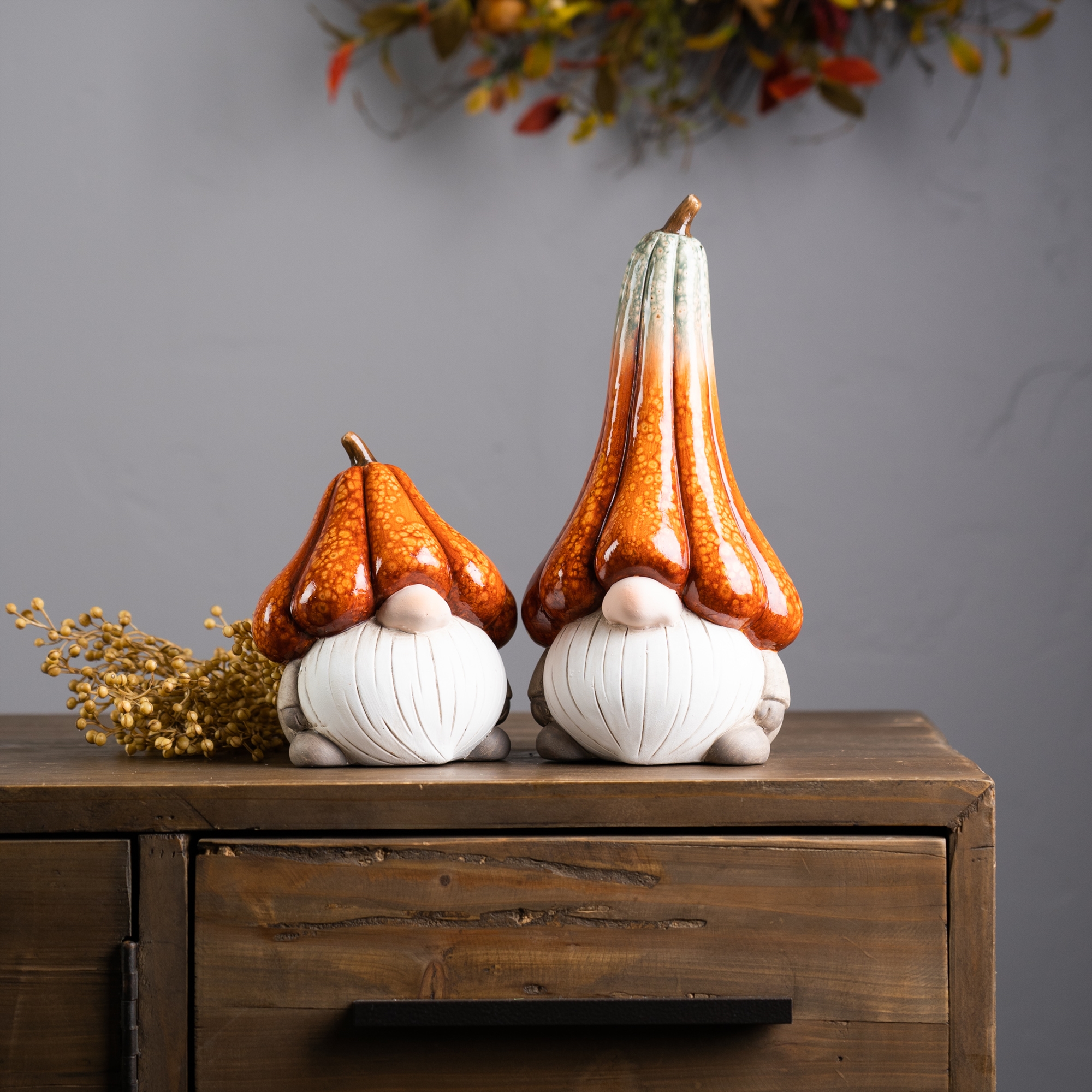 Gnome w/Pumpkin Hat (Set of 2) 6.5