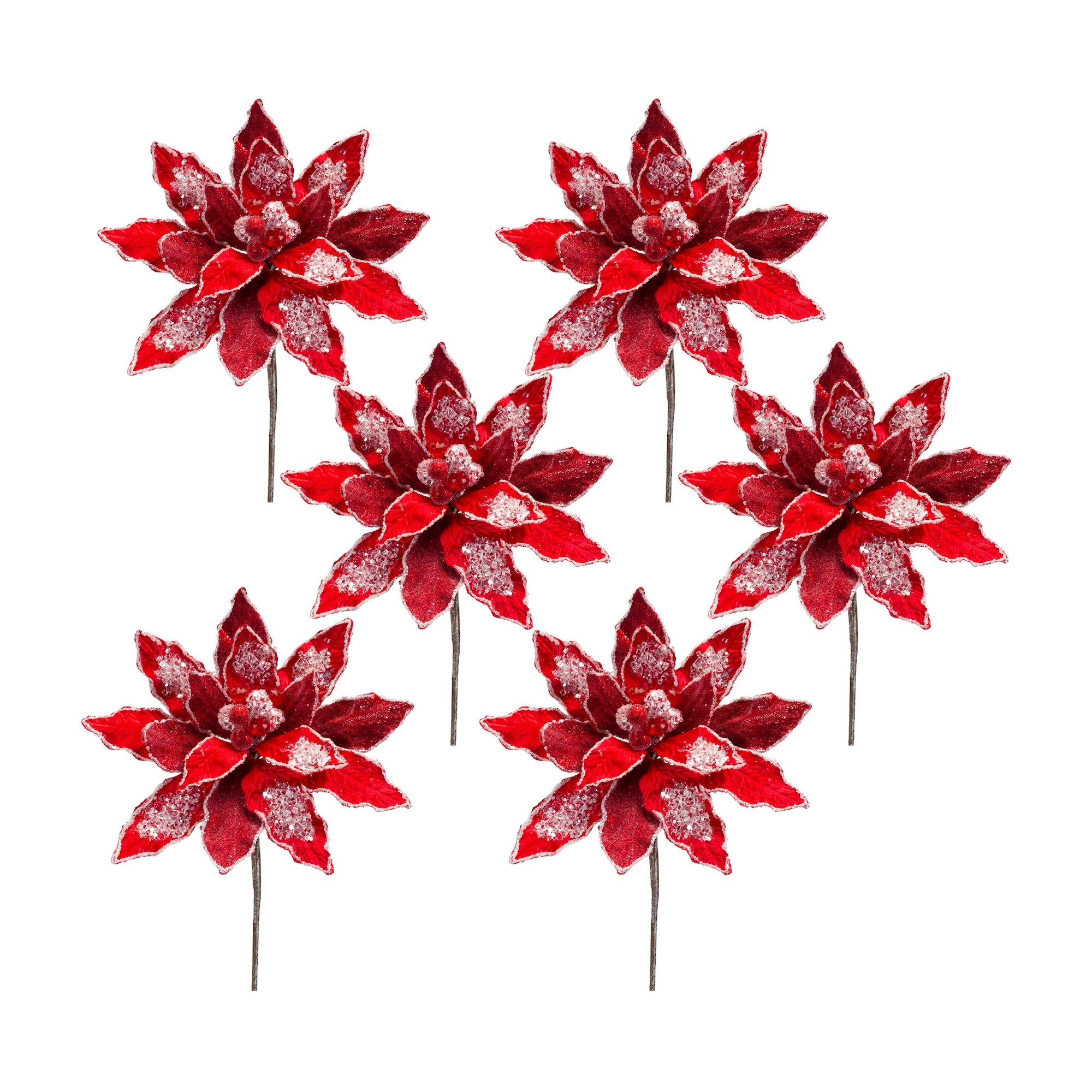 Poinsettia Stem (Set of 6) 30