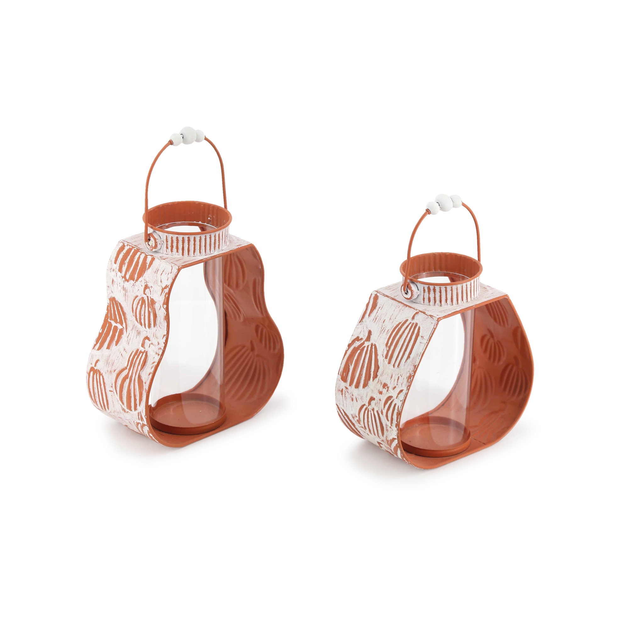 Pumpkin Candle Holder (Set of 2) 8.75