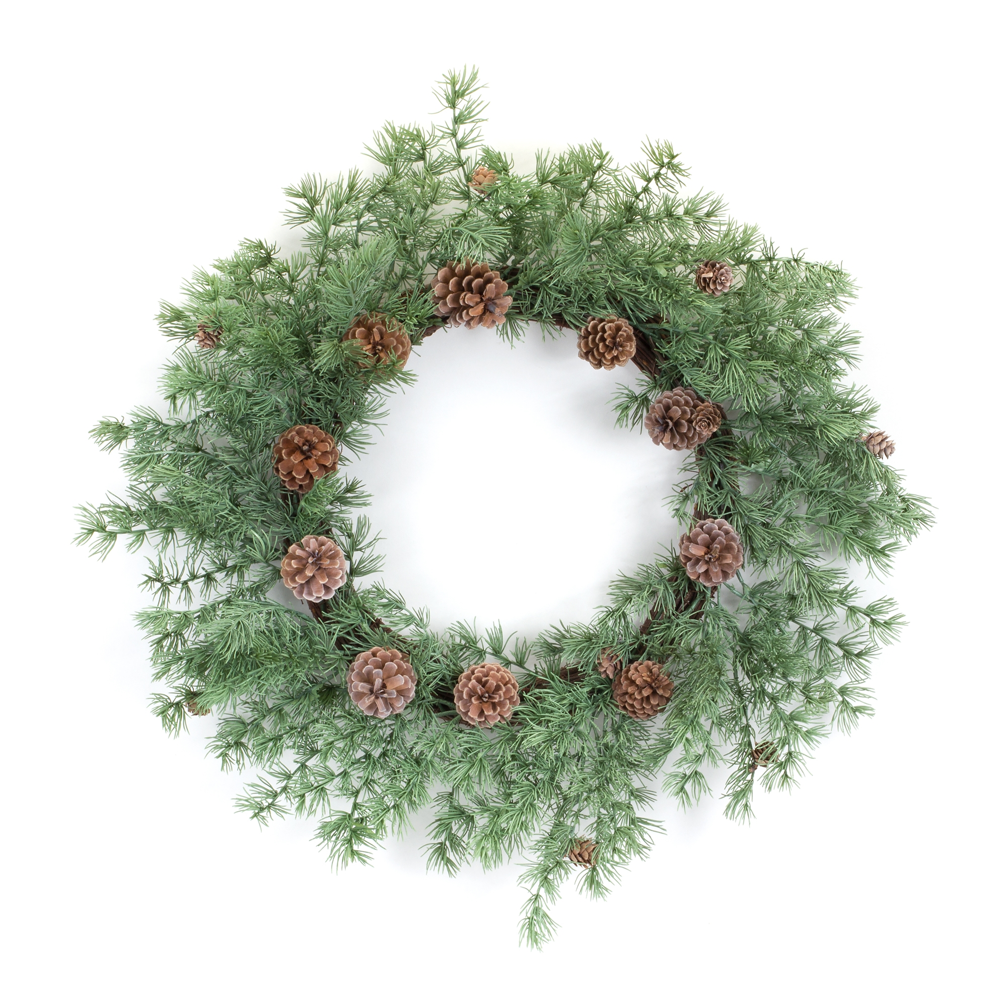 Pine Wreath w/Pine Cones 24