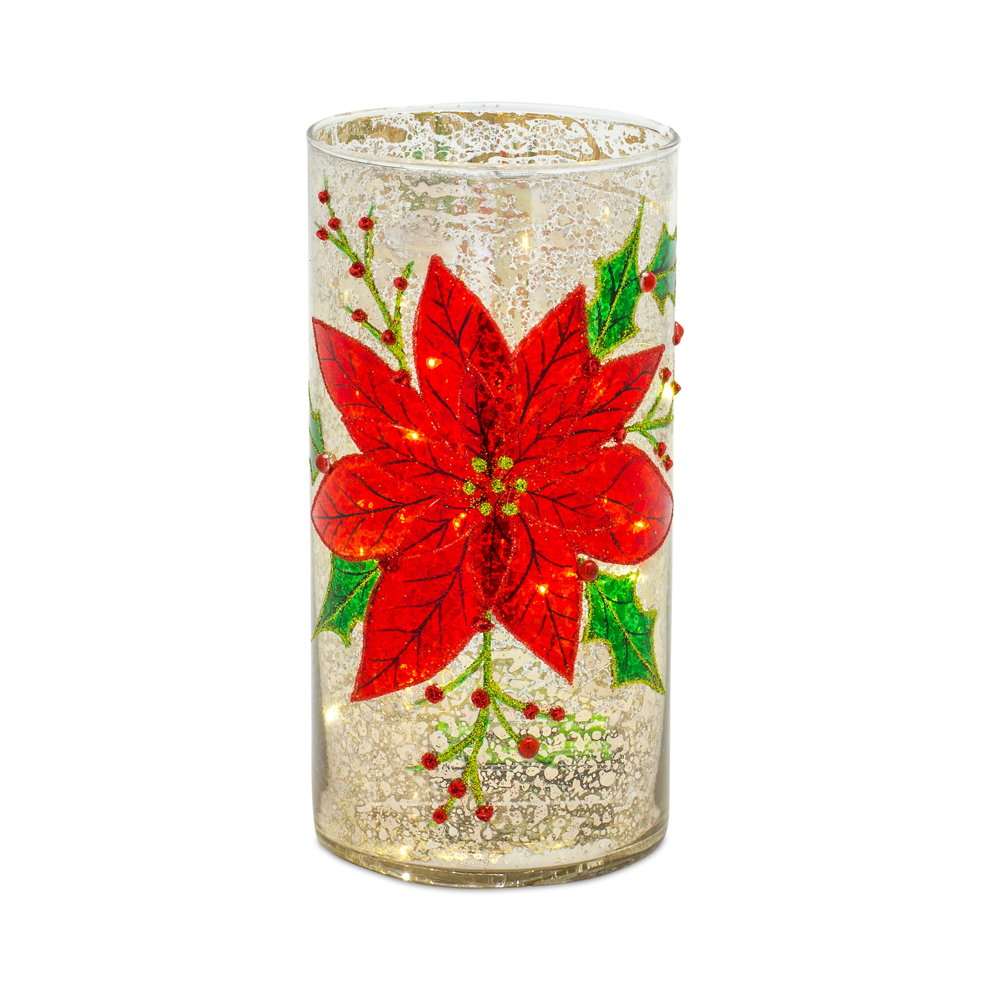 Poinsettia Candle Holder/Vase (Set of 6) 4