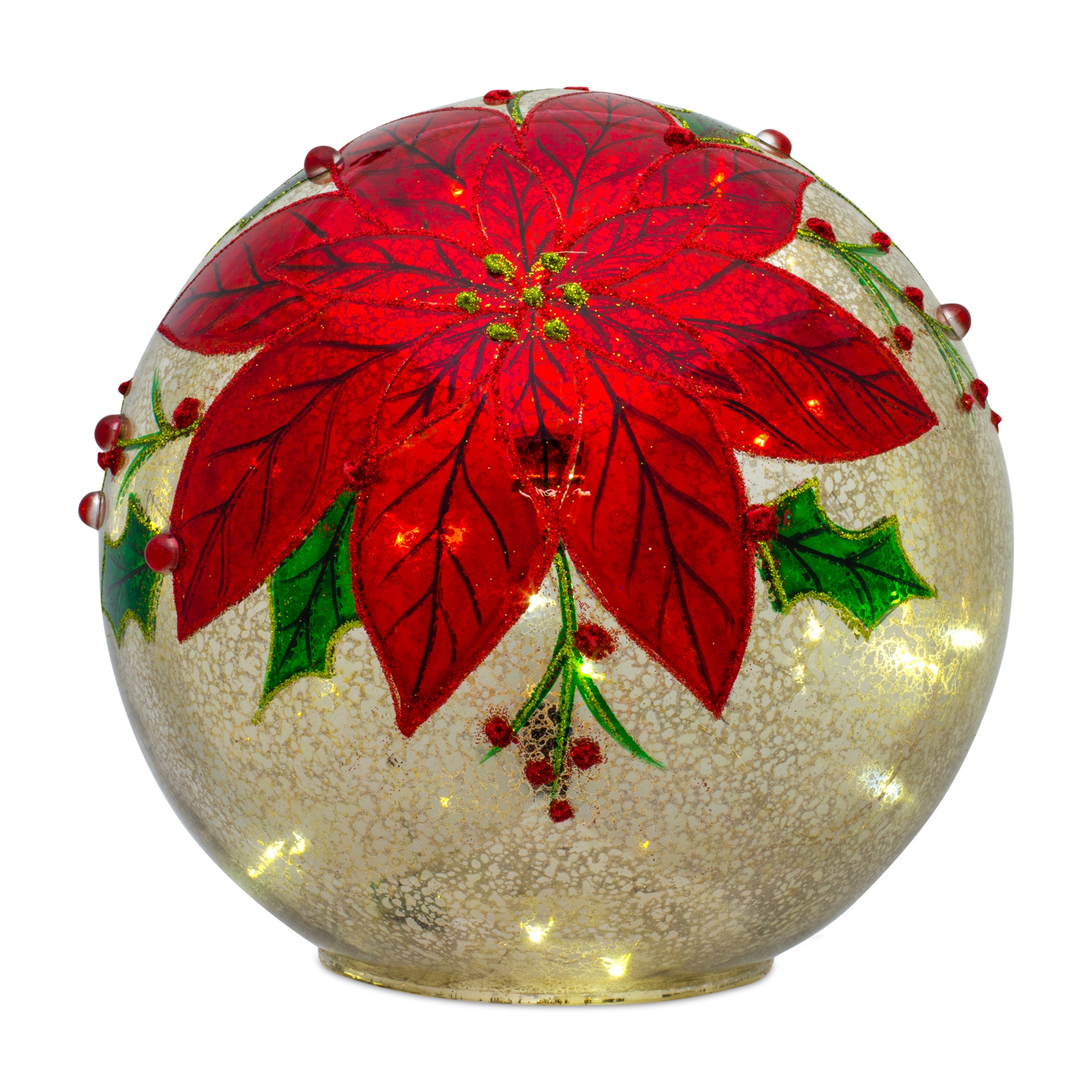 LED Poinsettia Orb (Set of 3) 5