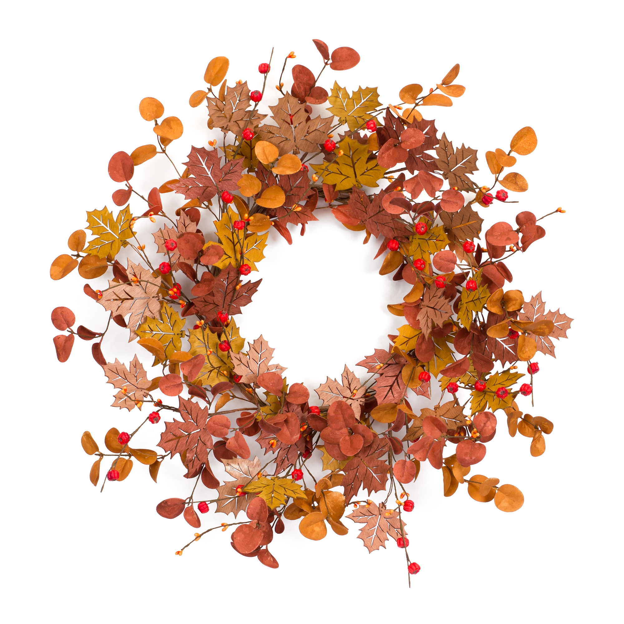 Maple Leaf and Mini Pumpkin Wreath 17