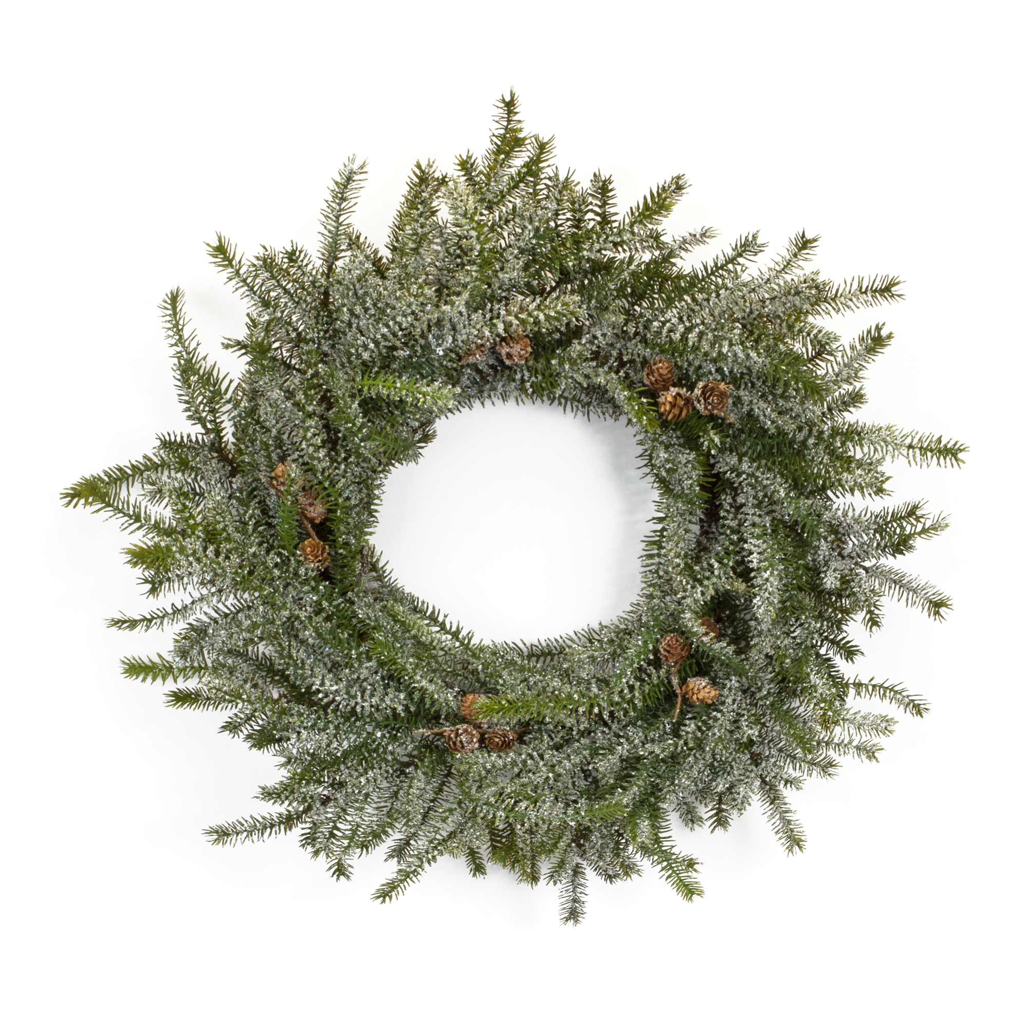 Pine Wreath w/Ice 22.5