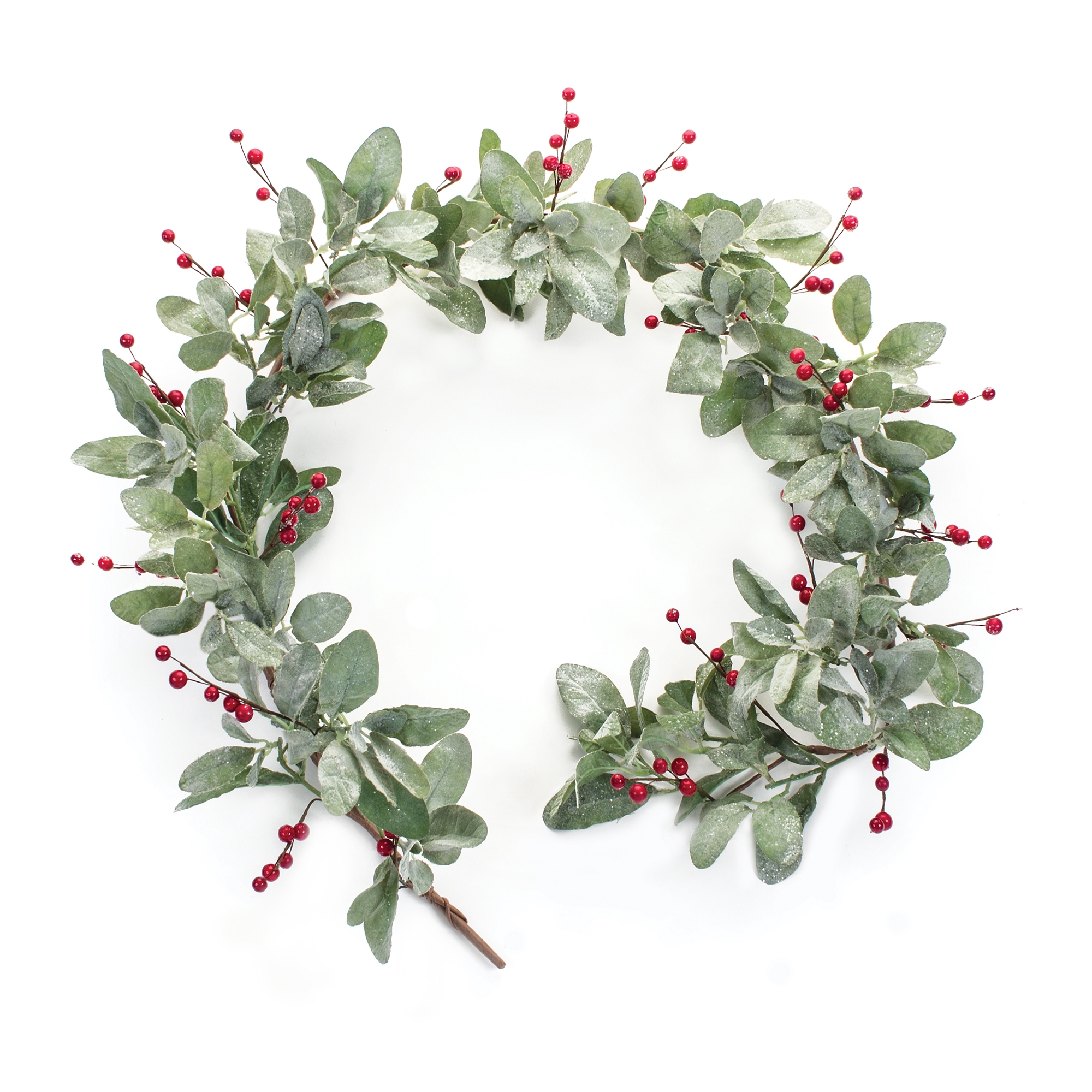 Mistletoe Garland w/Berries (Set of 2) 5'L Fabric