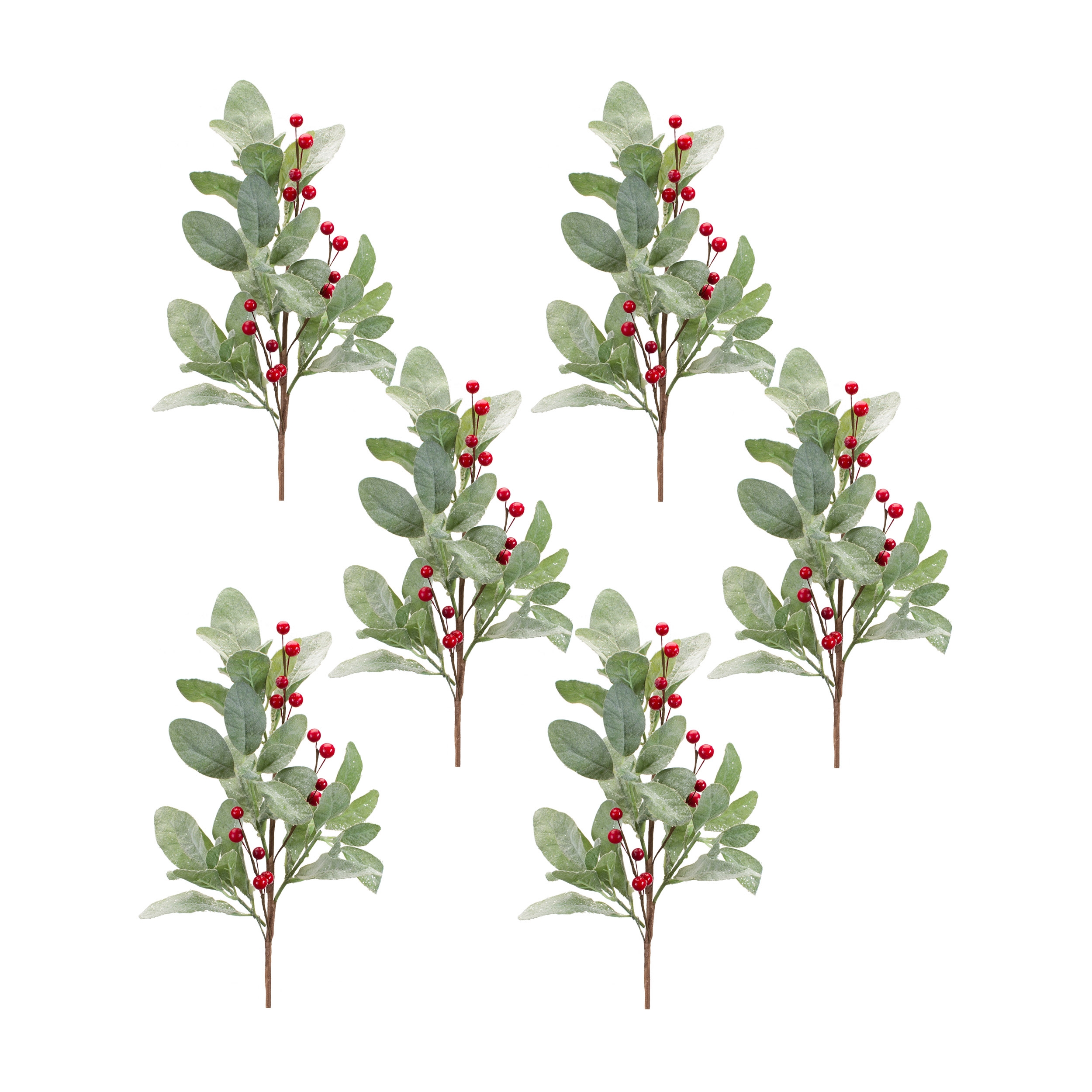 Mistletoe Spray w/Berries (Set of 6) 18.5