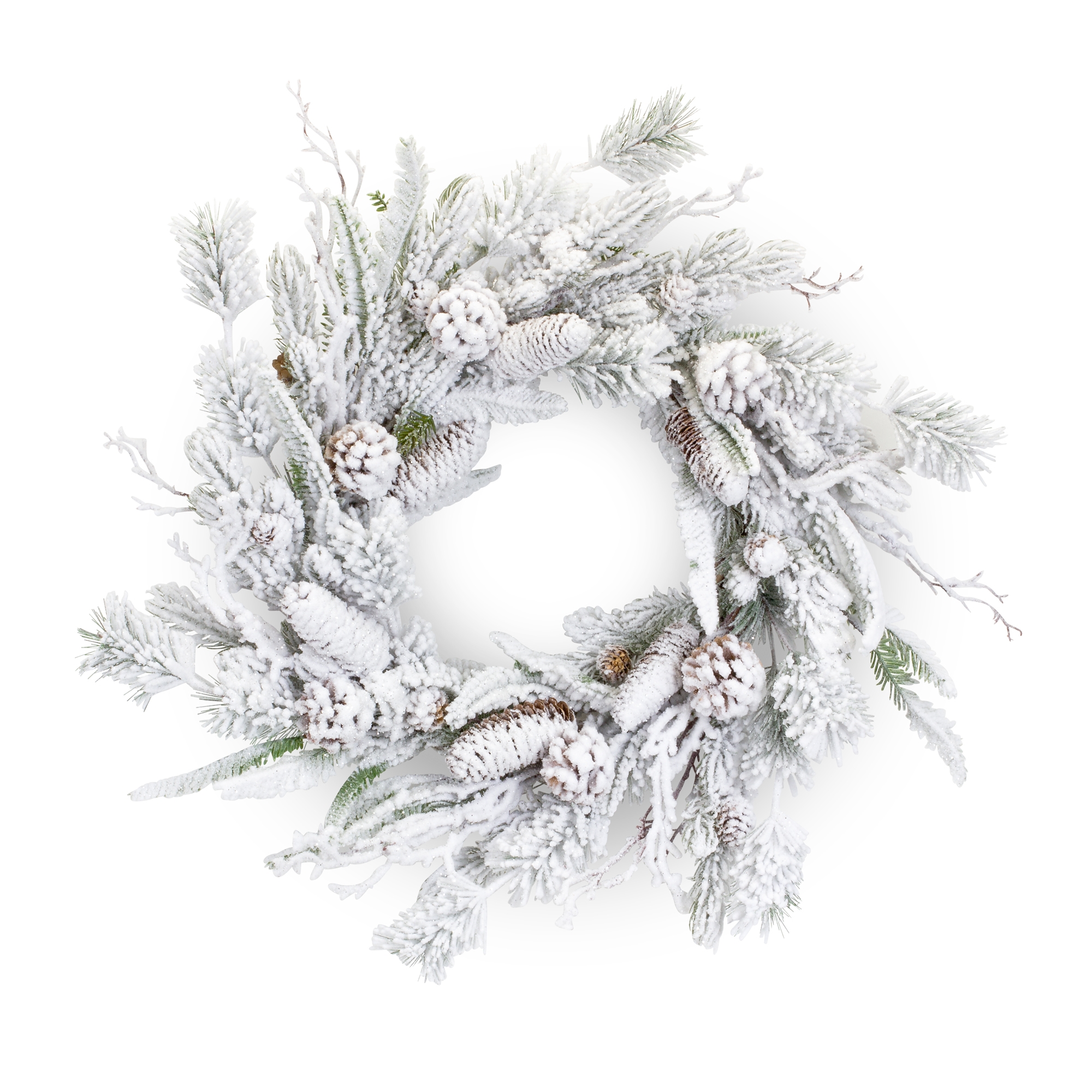 Snowy Mix Pine Wreath 24