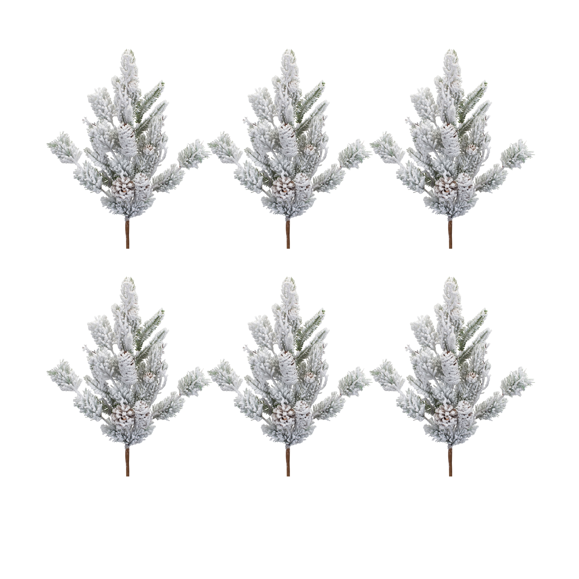 Snowy Mix Pine Spray (Set of 6) 32