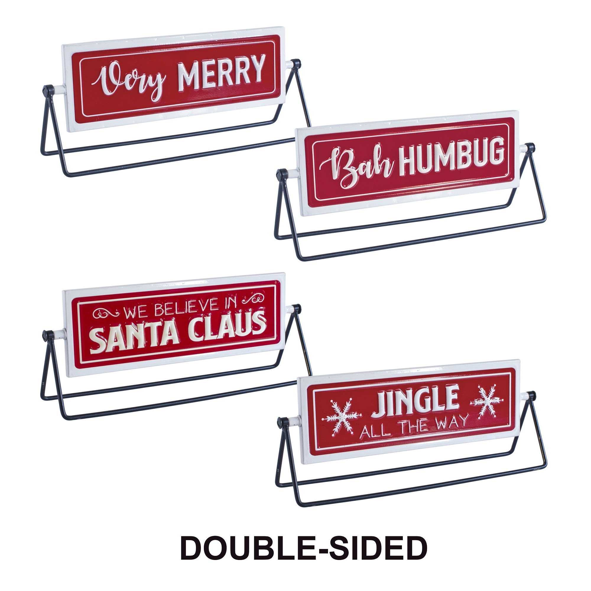 Reversable Christmas Sign (Set of 2) 12.75