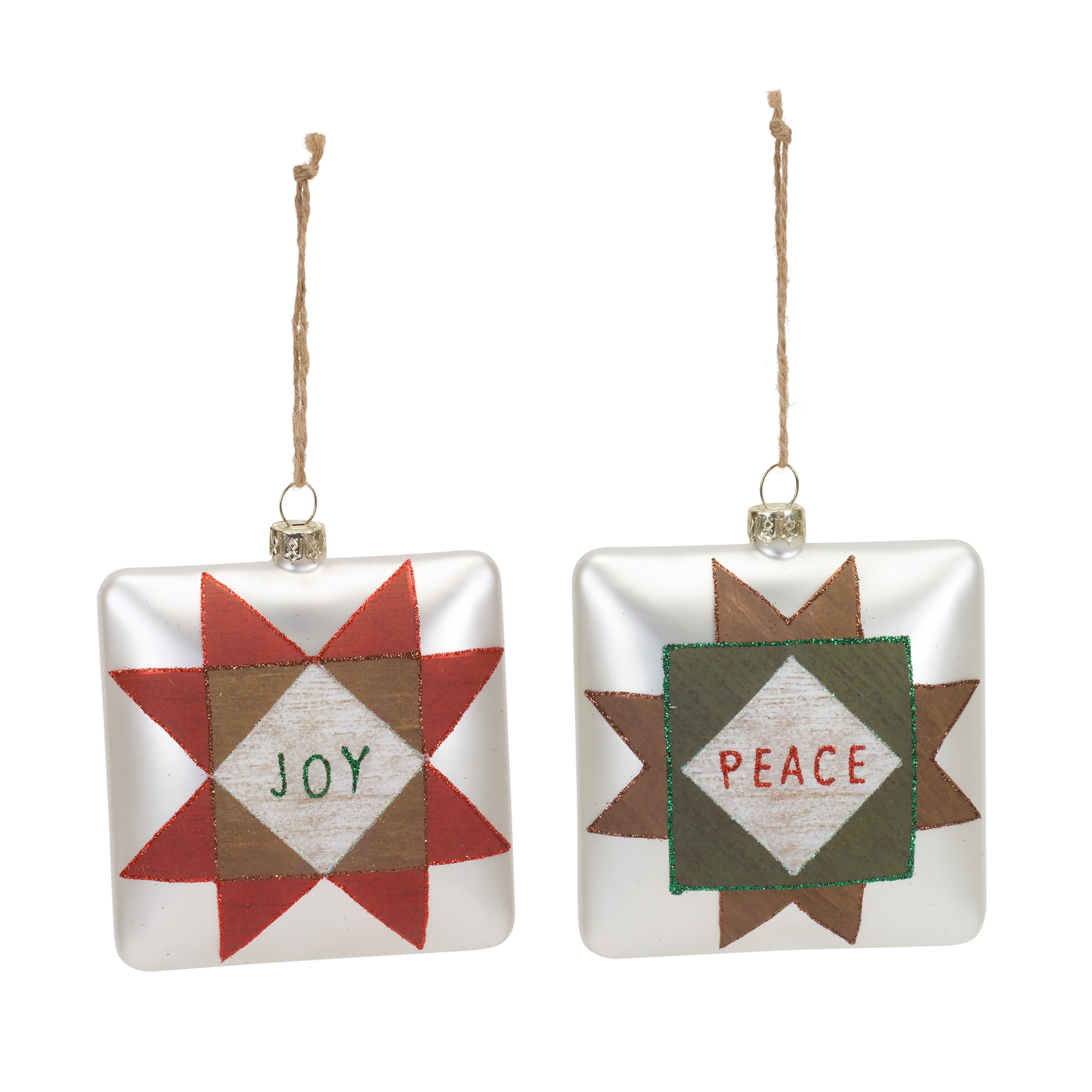 Peace and Joy Ornament (Set of 12) 4.5