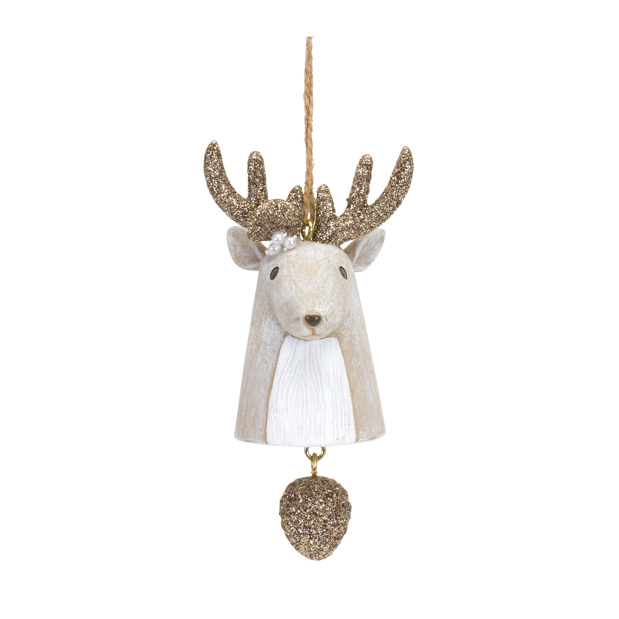 Santa/Snowman/Deer Bell Ornament (Set of 6) 4.25