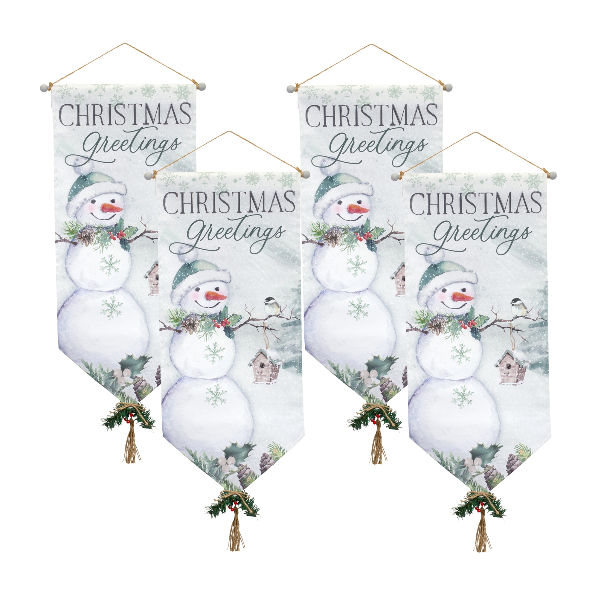 Christmas Greetings Banner (Set of 4) 33.5